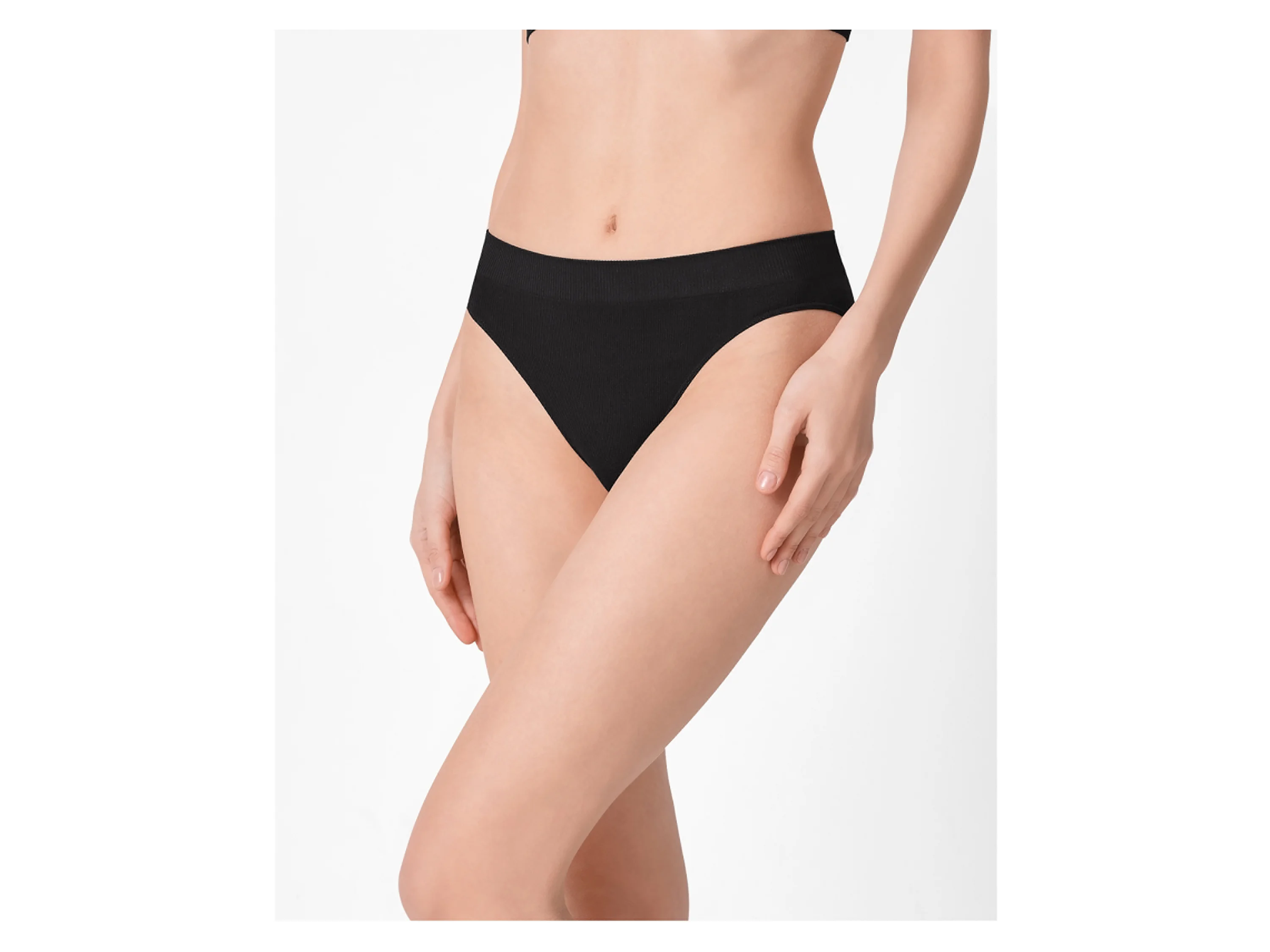 ESMARA® Damen Minislips, 2 Stück, seamless (Schwarz, S(36/38)) – Bild 3 von 4