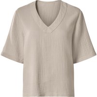 ESMARA® Damen Musselin-Bluse (Beige, XS)