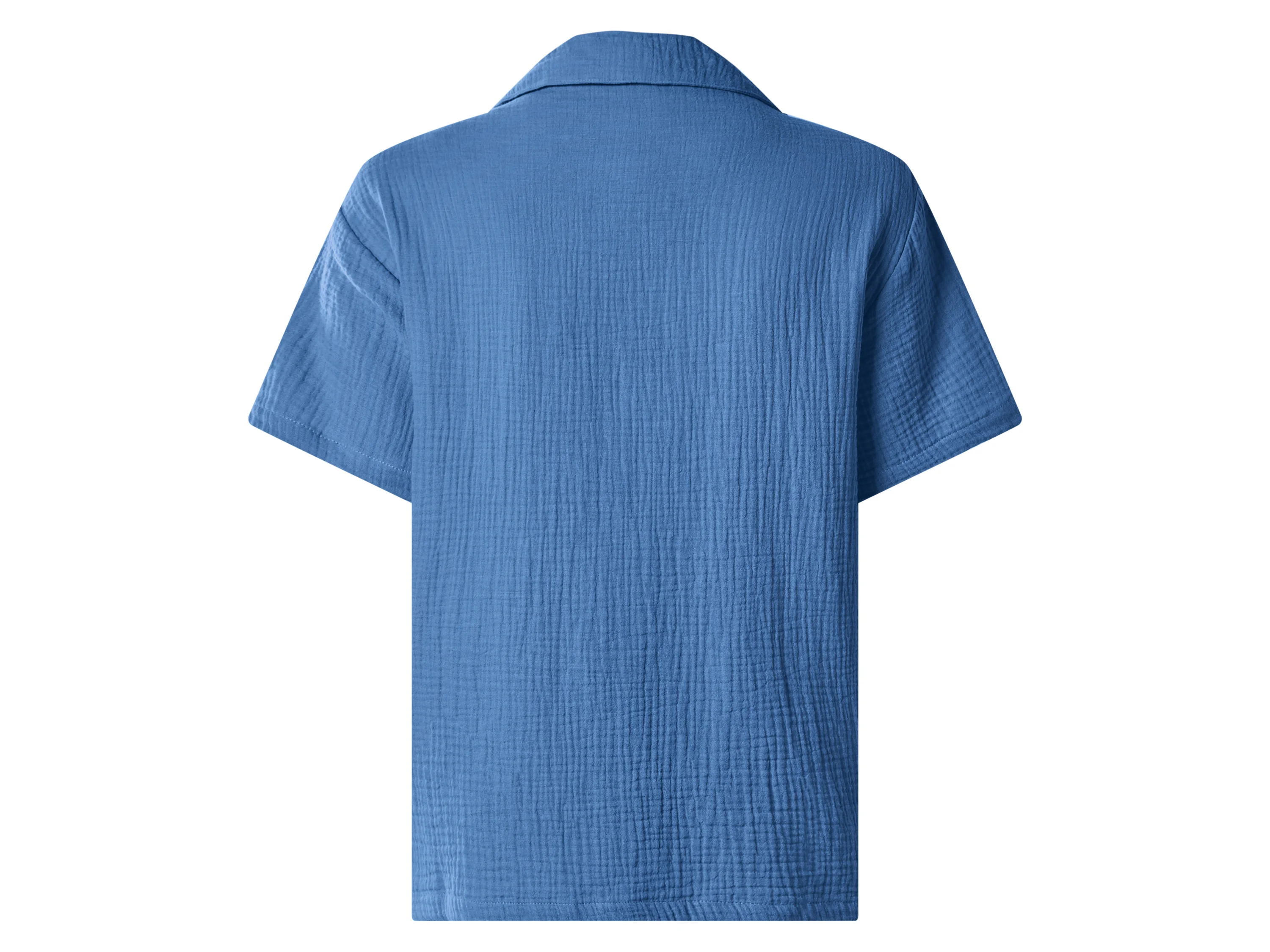 ESMARA® Damen Musselin-Bluse (Blau, S(36/38)) – Bild 3 von 4