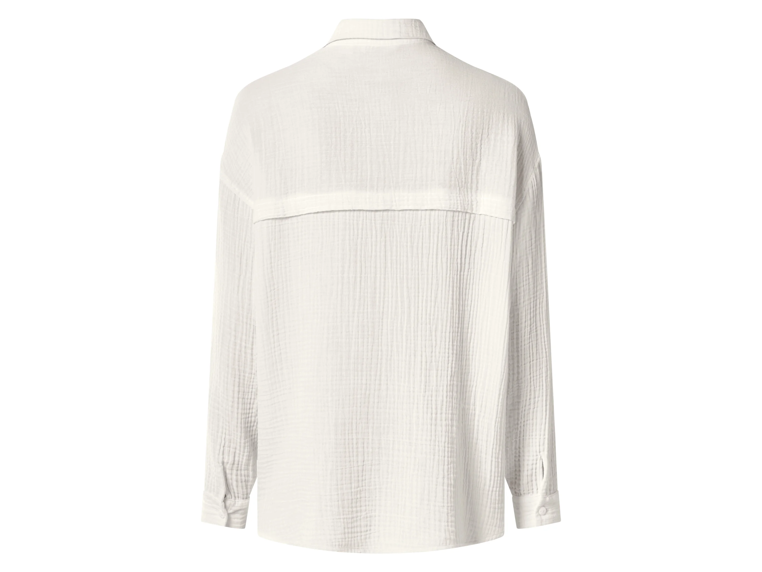 ESMARA® Damen Musselin-Bluse (Weiß, L(44/46)) – Bild 3 von 4