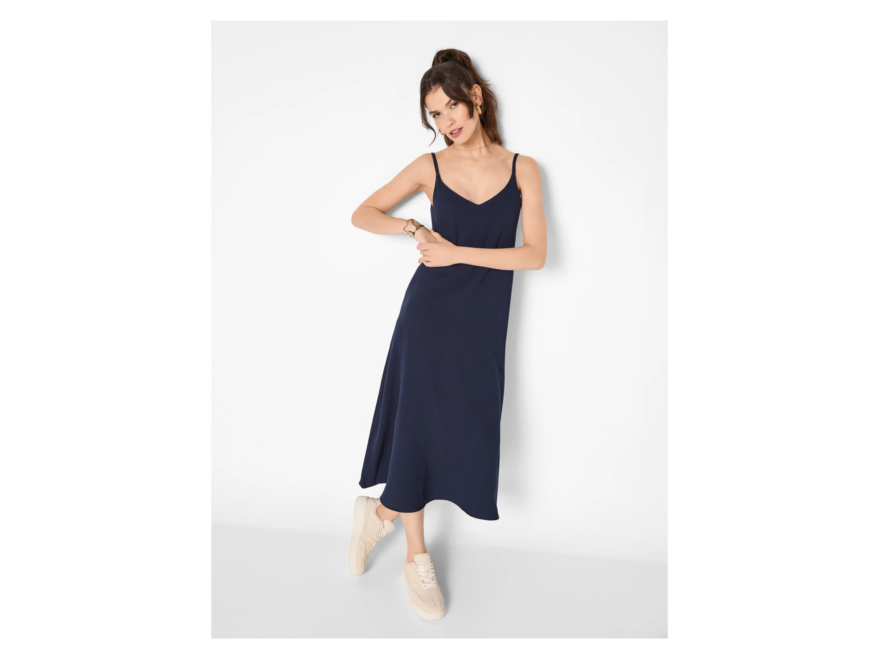 ESMARA® Damen Musselinkleid (Navy, S(36/38)) – Bild 2 von 4