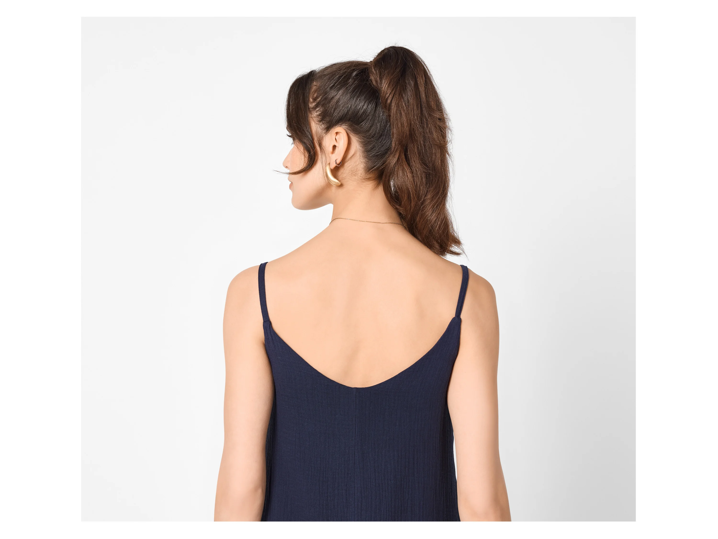 ESMARA® Damen Musselinkleid (Navy, S(36/38)) – Bild 4 von 4