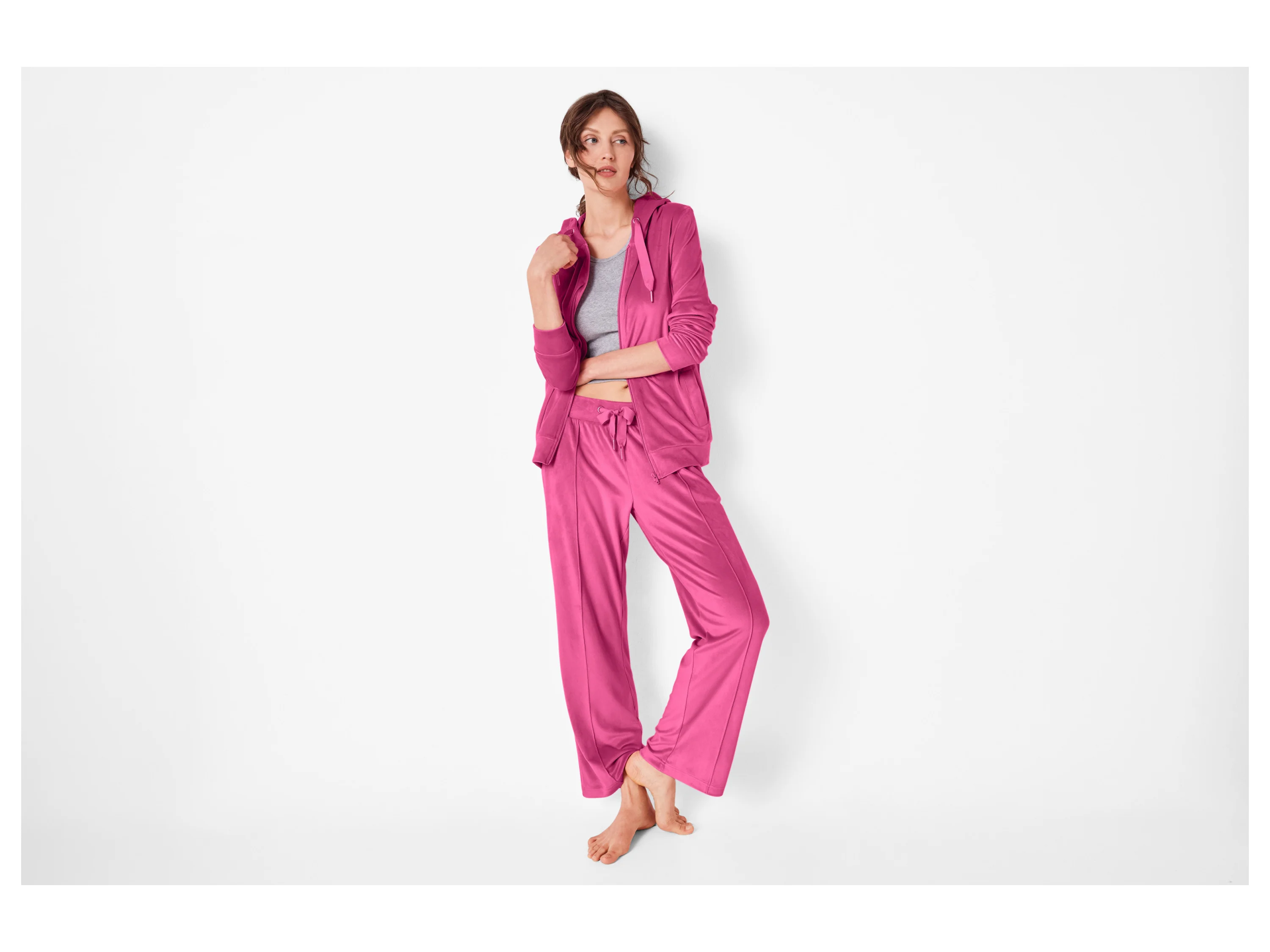 ESMARA® Damen Nicki-Hausanzug, 2-teilig (Pink, XS(32/34)) – Bild 2 von 4