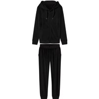 ESMARA® Damen Nicki-Hausanzug, 2-teilig (Schwarz, S(36/38))
