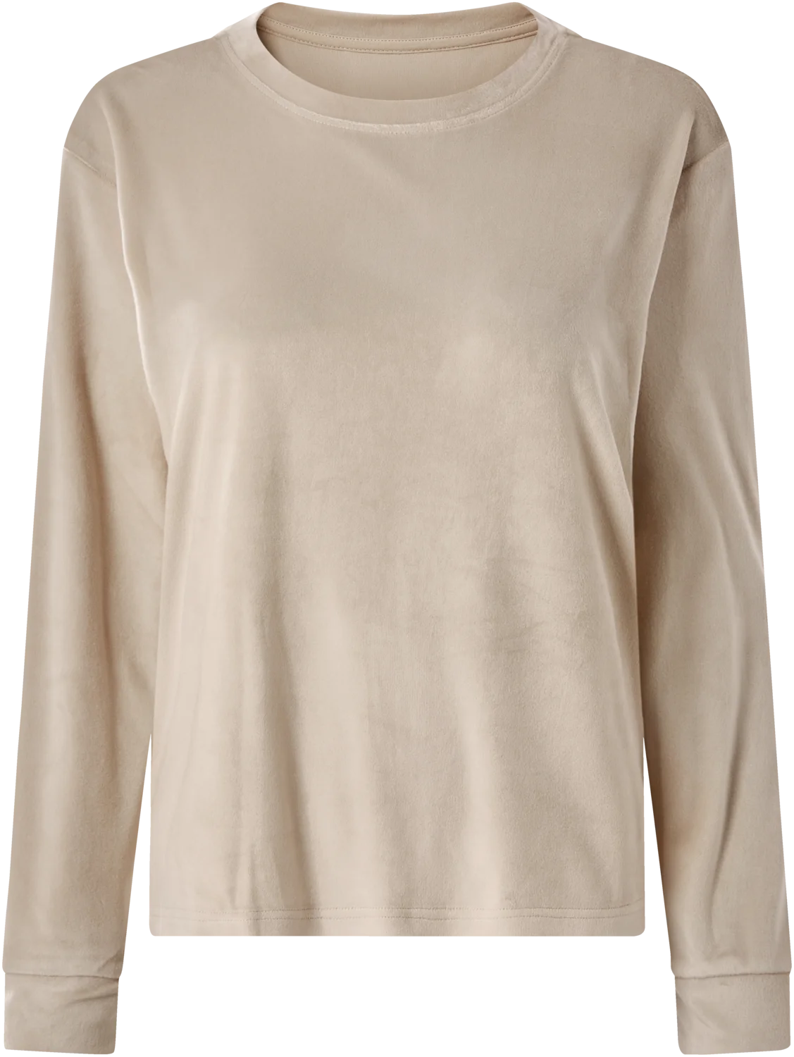 ESMARA® Damen Nicki-Pyjama, lang/lang (Beige, XS(32/34)) – Bild 3 von 4