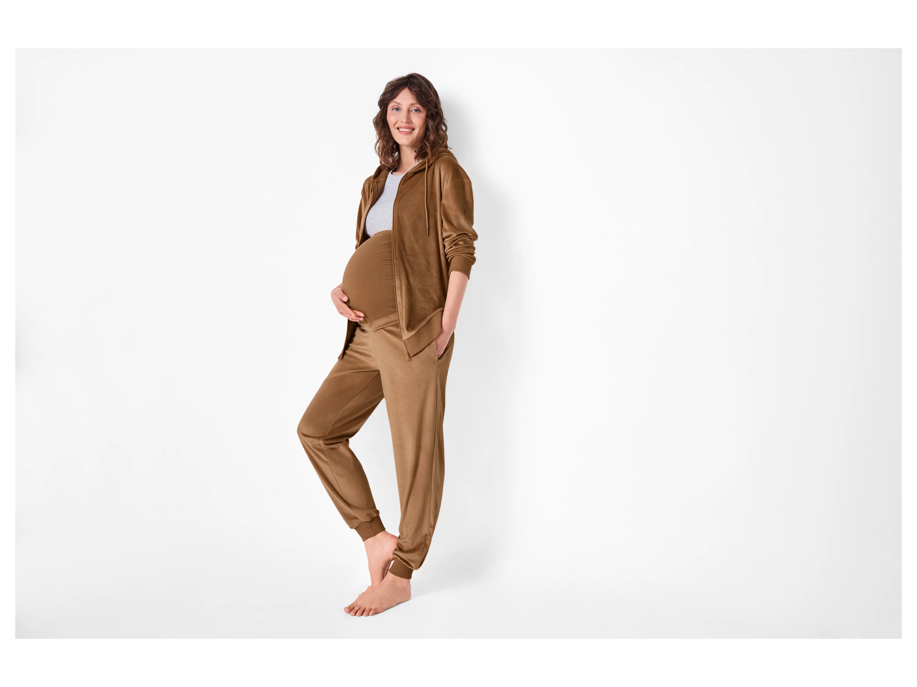 ESMARA® Damen Nickianzug Umstandsmode (Braun, XS(32/34)) – Bild 2 von 4