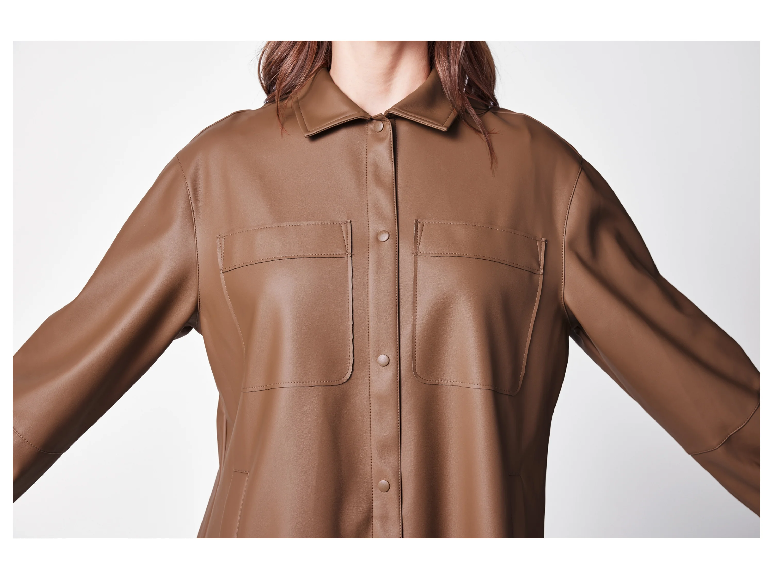 ESMARA® Damen Overshirt (Braun, M(40/42)) – Bild 4 von 4