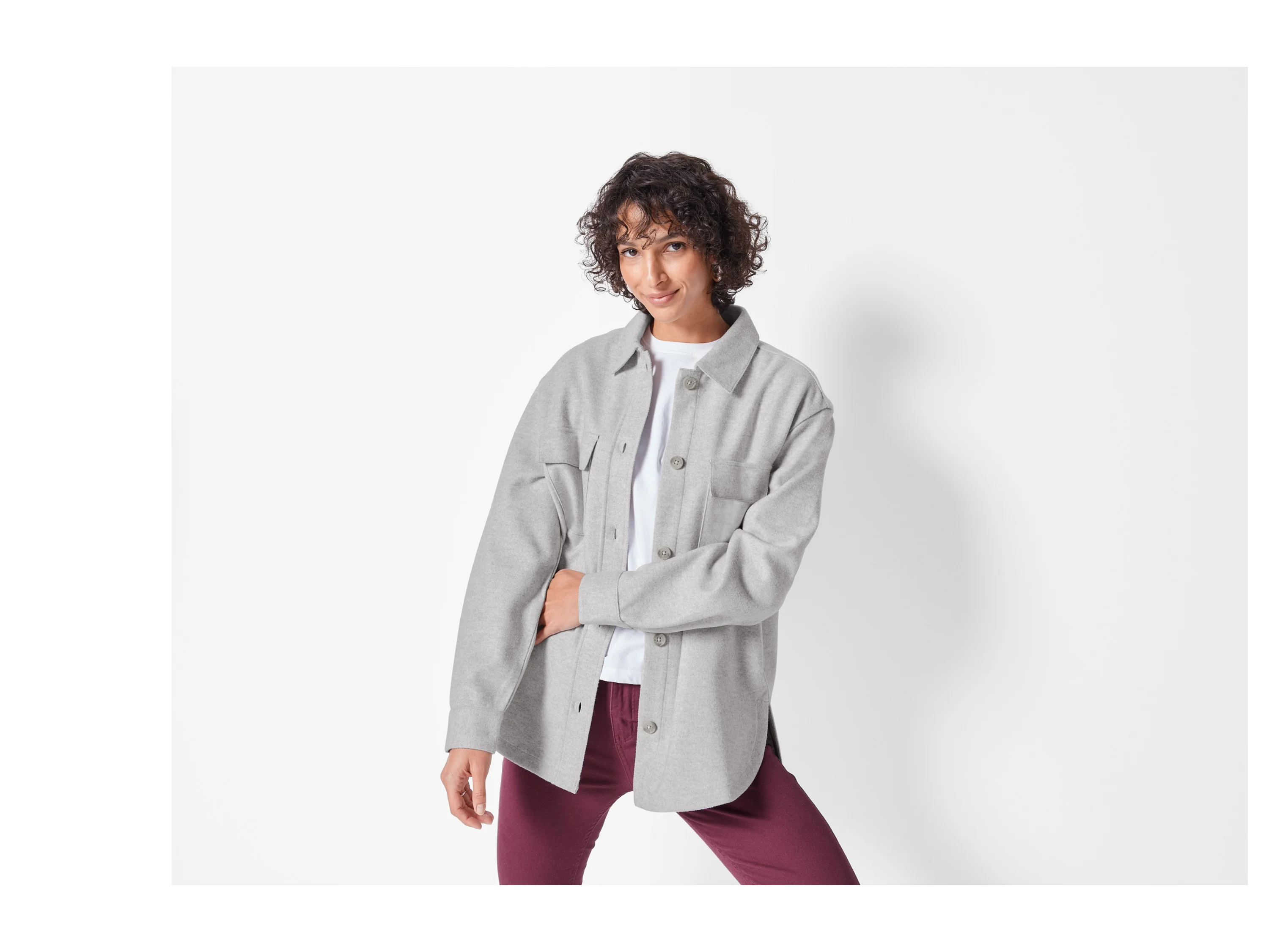 ESMARA® Damen Overshirt (Grau, S(36/38)) – Bild 2 von 4