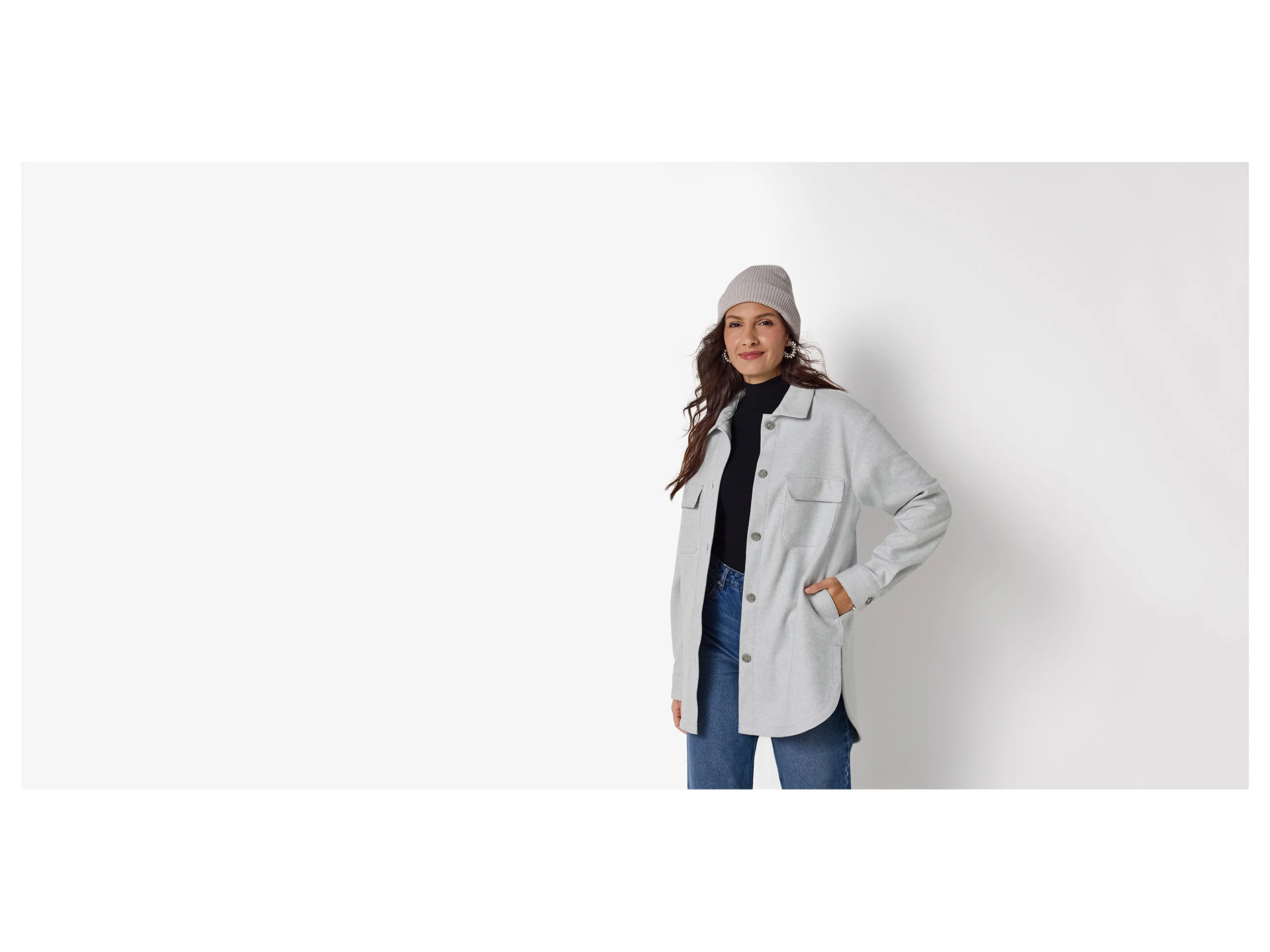 ESMARA® Damen Overshirt (Grau, XS(32/34)) – Bild 2 von 3
