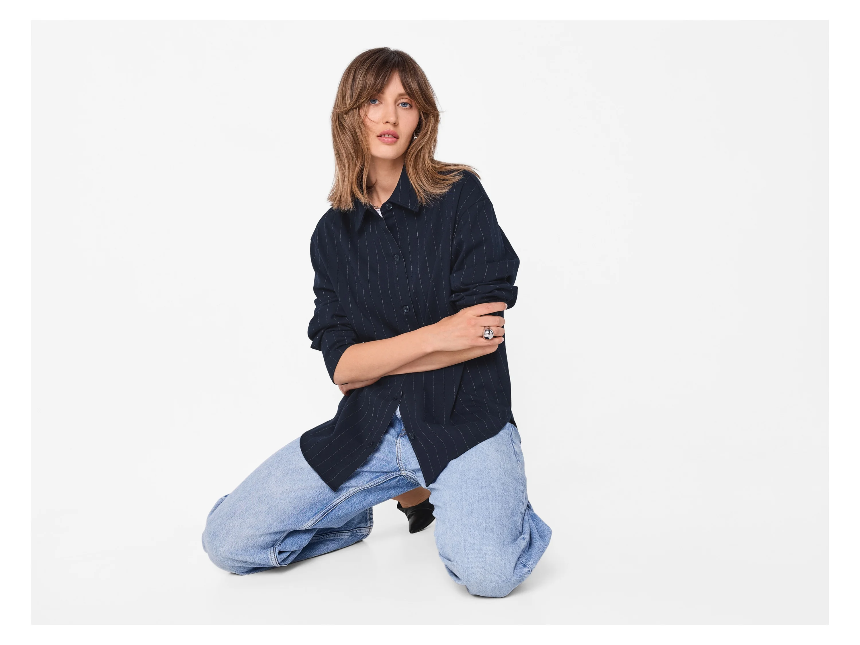 ESMARA® Damen Overshirt (Navy, S) – Bild 2 von 4