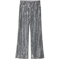 ESMARA® Damen Pailletten-Hose (Silber, XS(32/34))