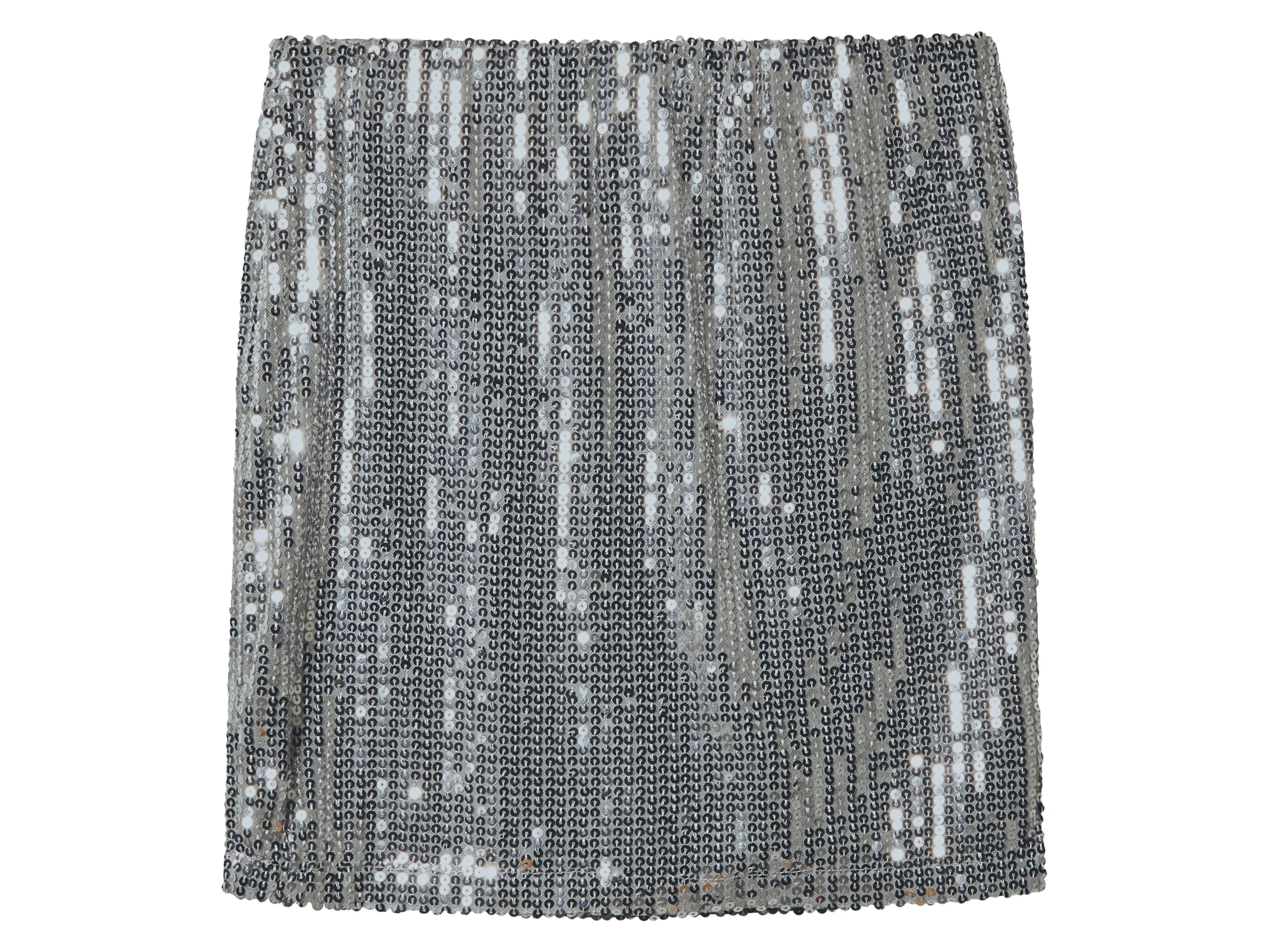 ESMARA® Damen Pailletten-Minirock (Silber, L(44/46)) – Bild 3 von 3