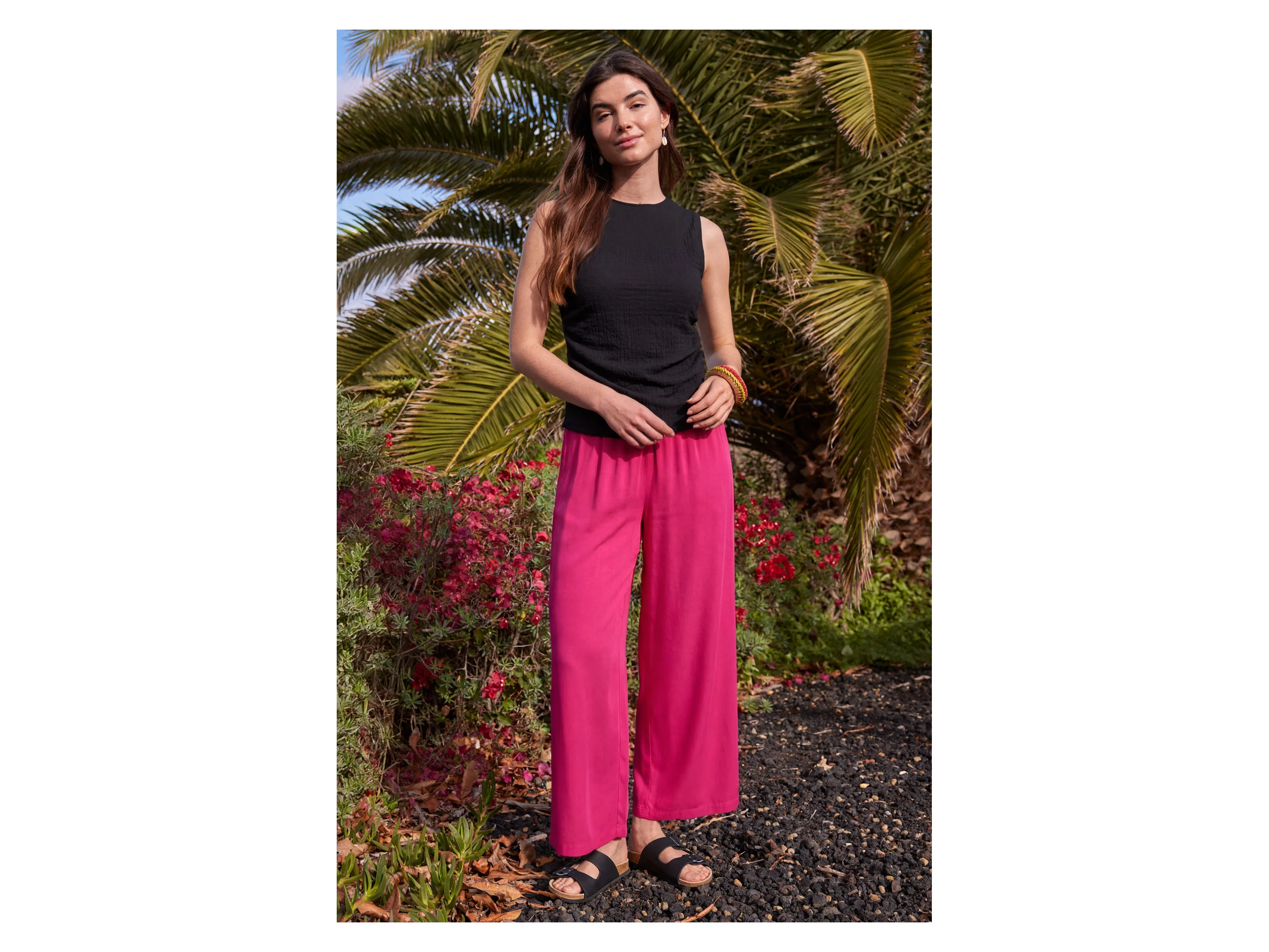 ESMARA® Damen Palazzo-Hose (Pink, S(36/38)) – Bild 3 von 3
