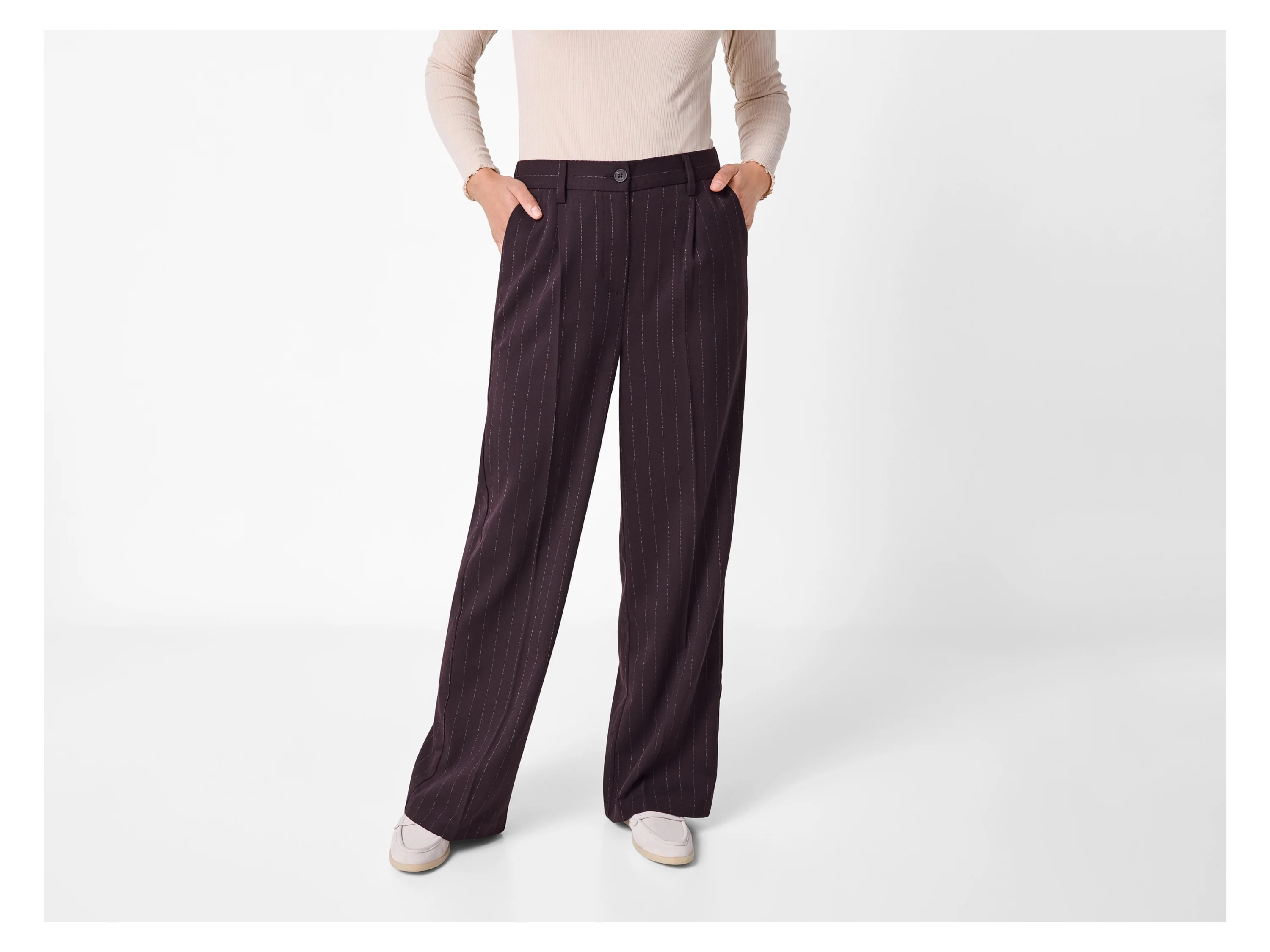 ESMARA® Damen Palazzohose (Bordeaux, XS(32/34)) – Bild 2 von 4