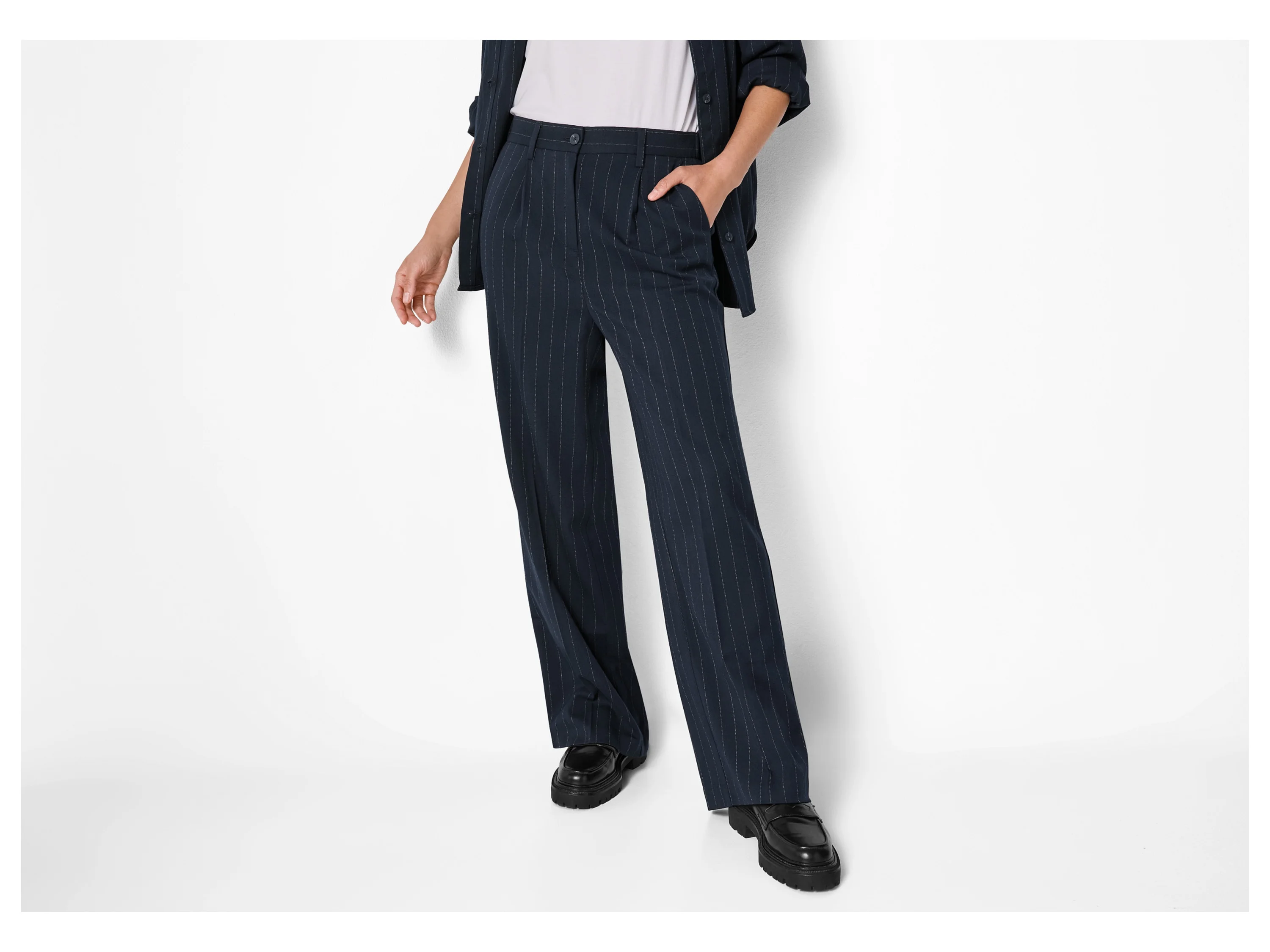 ESMARA® Damen Palazzohose (Navy, M(40/42)) – Bild 2 von 3