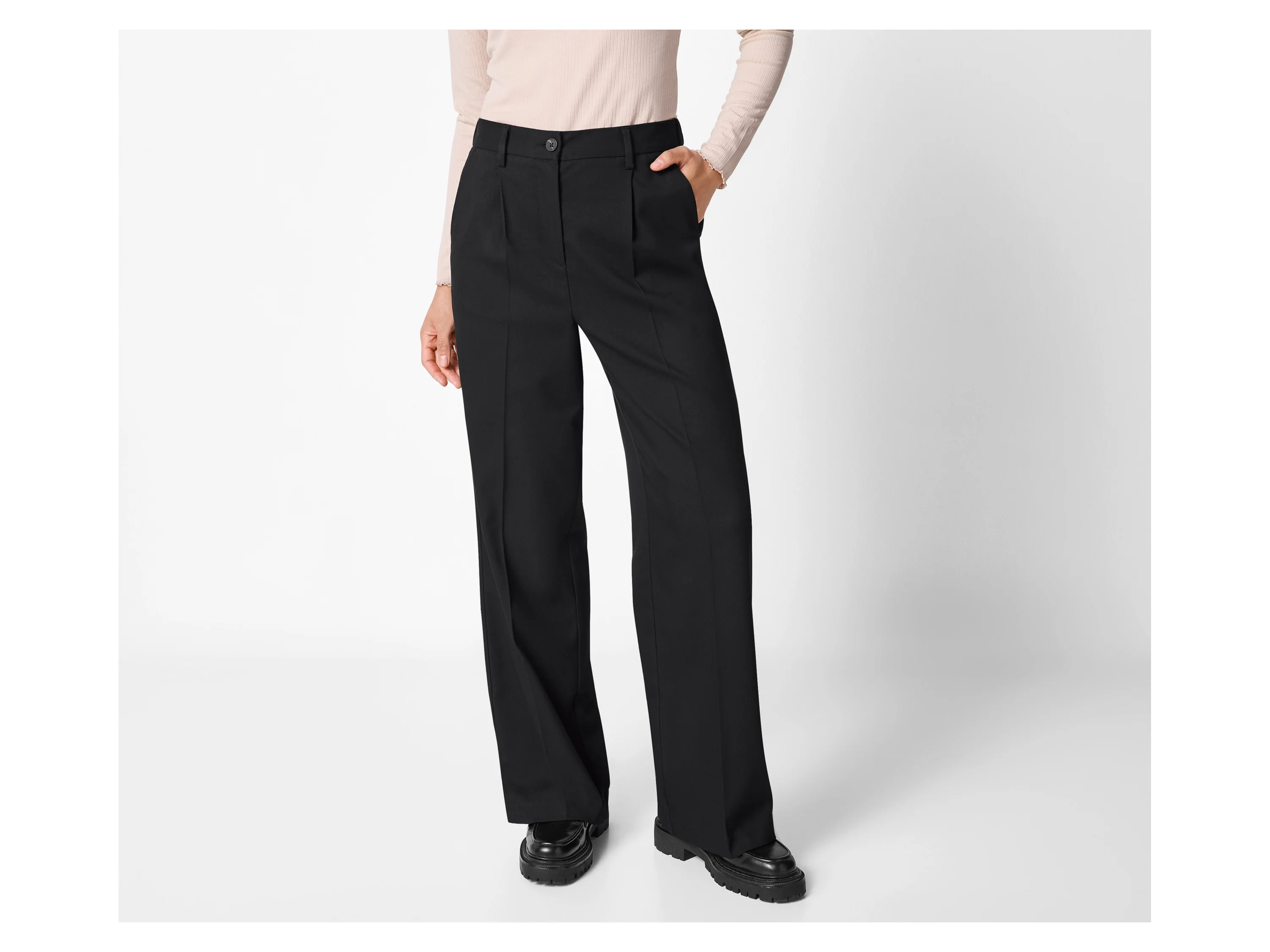 ESMARA® Damen Palazzohose (Schwarz, M(40/42)) – Bild 2 von 3