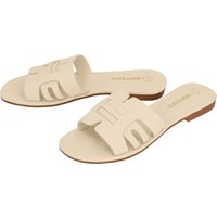 ESMARA® Damen Pantolette (Beige, 37)