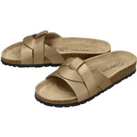 ESMARA® Damen Pantoletten (Gold, 39)