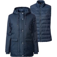 ESMARA® Damen Parka mit Weste (Dunkelblau, XS(32/34))
