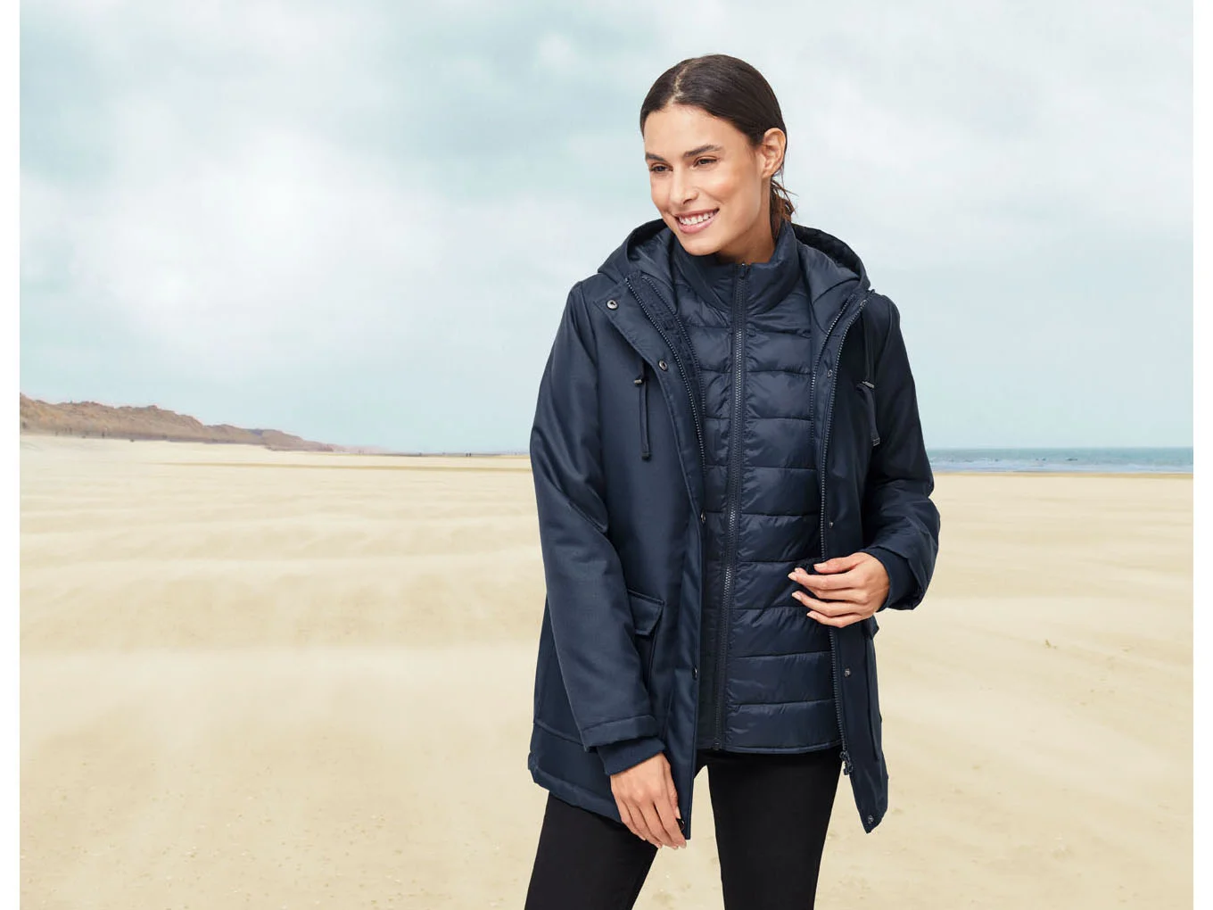 ESMARA® Damen Parka mit Weste (Dunkelblau, XS(32/34)) – Bild 3 von 4
