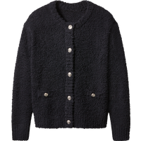 ESMARA® Damen Plüsch-Cardigan (Schwarz, S(36/38))