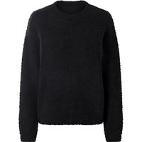 ESMARA® Damen Plüschpullover (Schwarz, L(44/46))