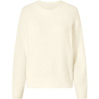 ESMARA® Damen Plüschpullover (Weiß, XS(32/34))