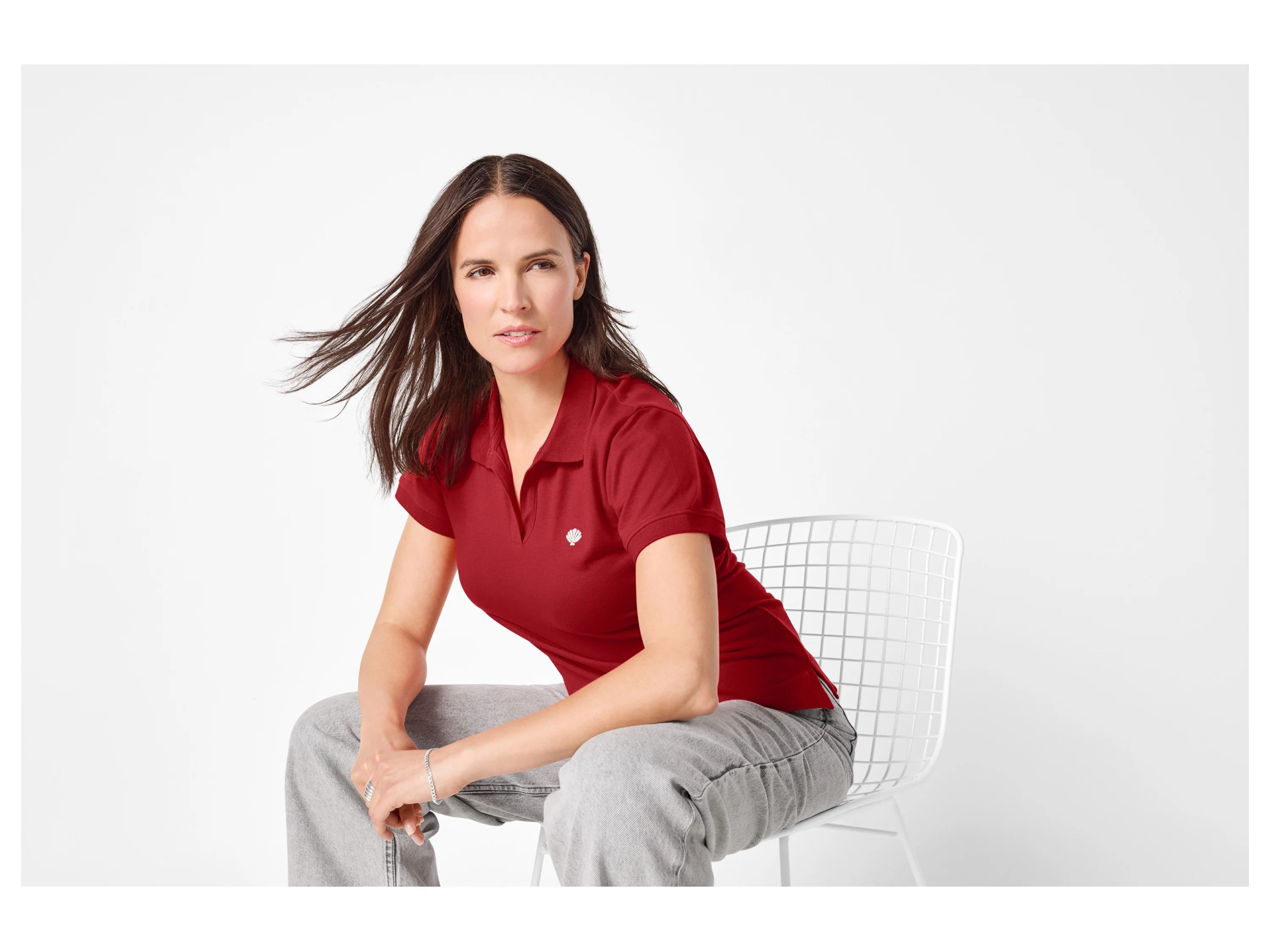 ESMARA® Damen Poloshirt (Rot, XS(32/34)) – Bild 2 von 4