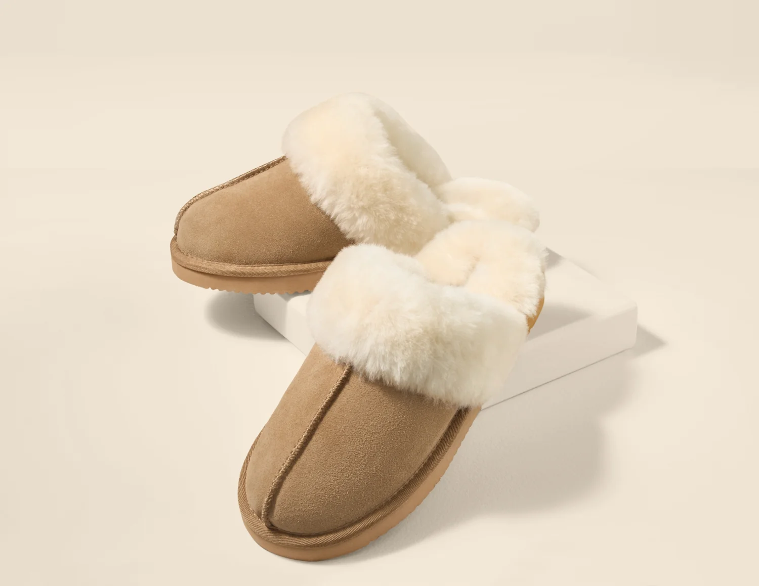 ESMARA® Damen Premium Lammfellhausschuhe (Braun, 40) – Bild 3 von 4