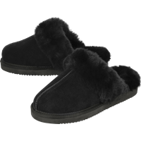 ESMARA® Damen Premium Lammfellhausschuhe (Schwarz, 37)