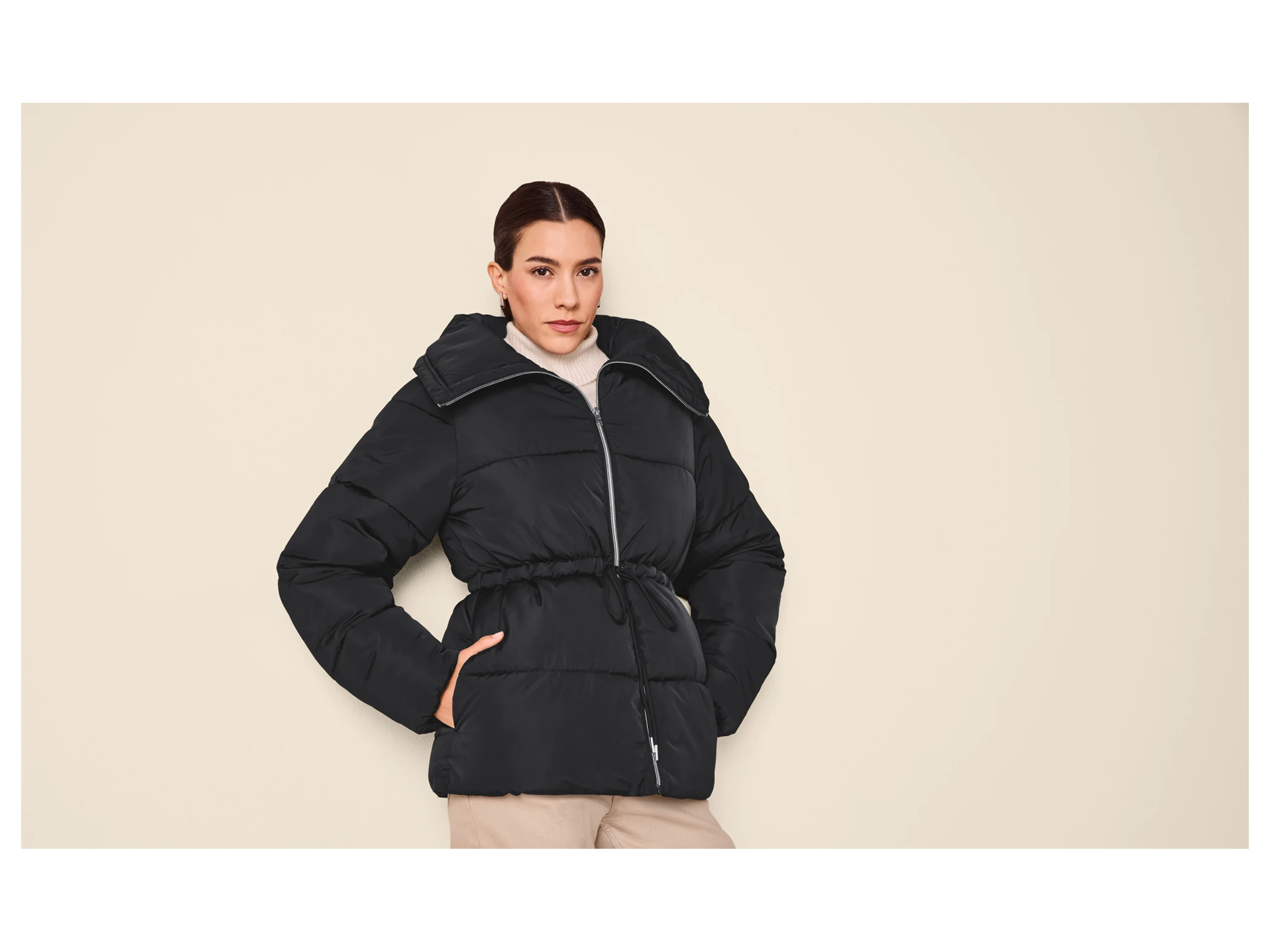ESMARA® Damen Premium-Steppjacke (Schwarz, L(44/46)) – Bild 2 von 4