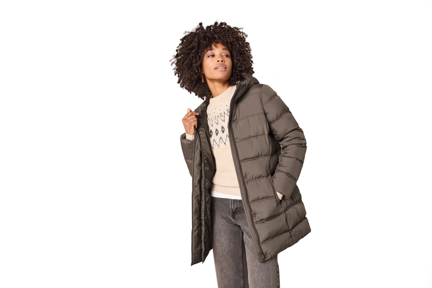 ESMARA® Damen Premium-Thermosteppmantel (Grau, XS(32/34)) – Bild 2 von 4