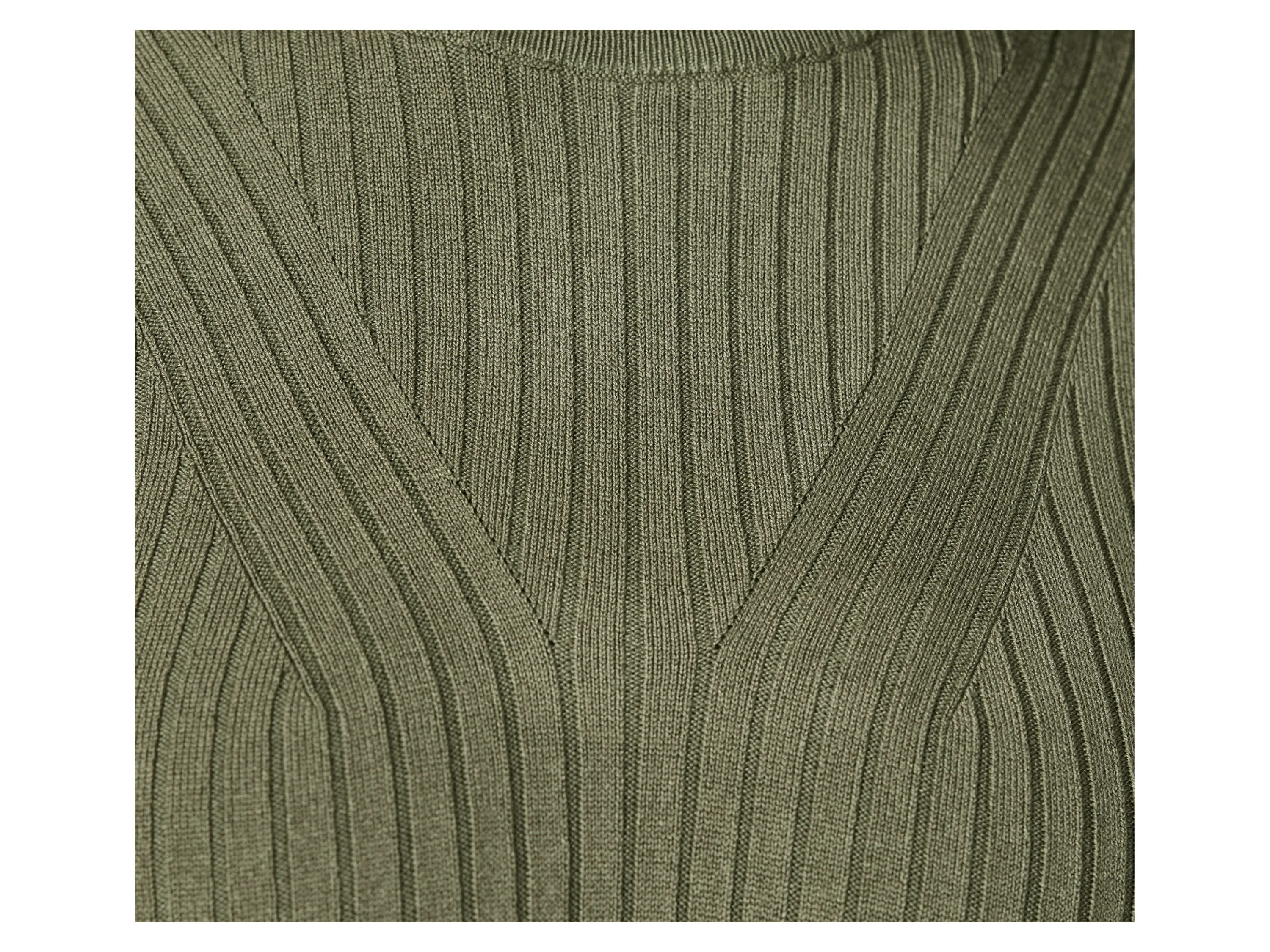 ESMARA® Damen Pullover Feinstrick halbarm (Olive, S(36/38)) – Bild 4 von 4