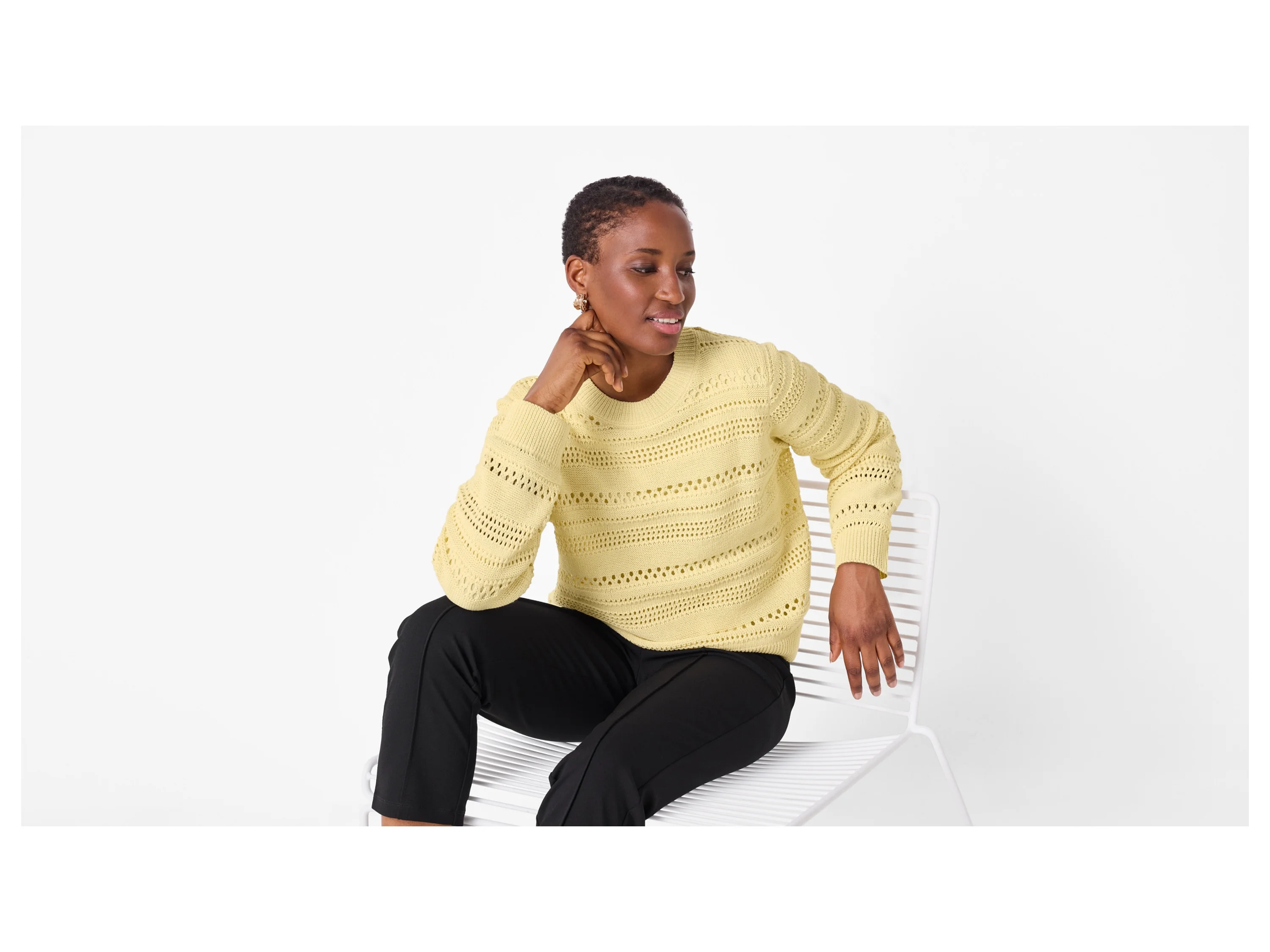 ESMARA® Damen Pullover (Gelb, XS(32/34)) – Bild 2 von 4