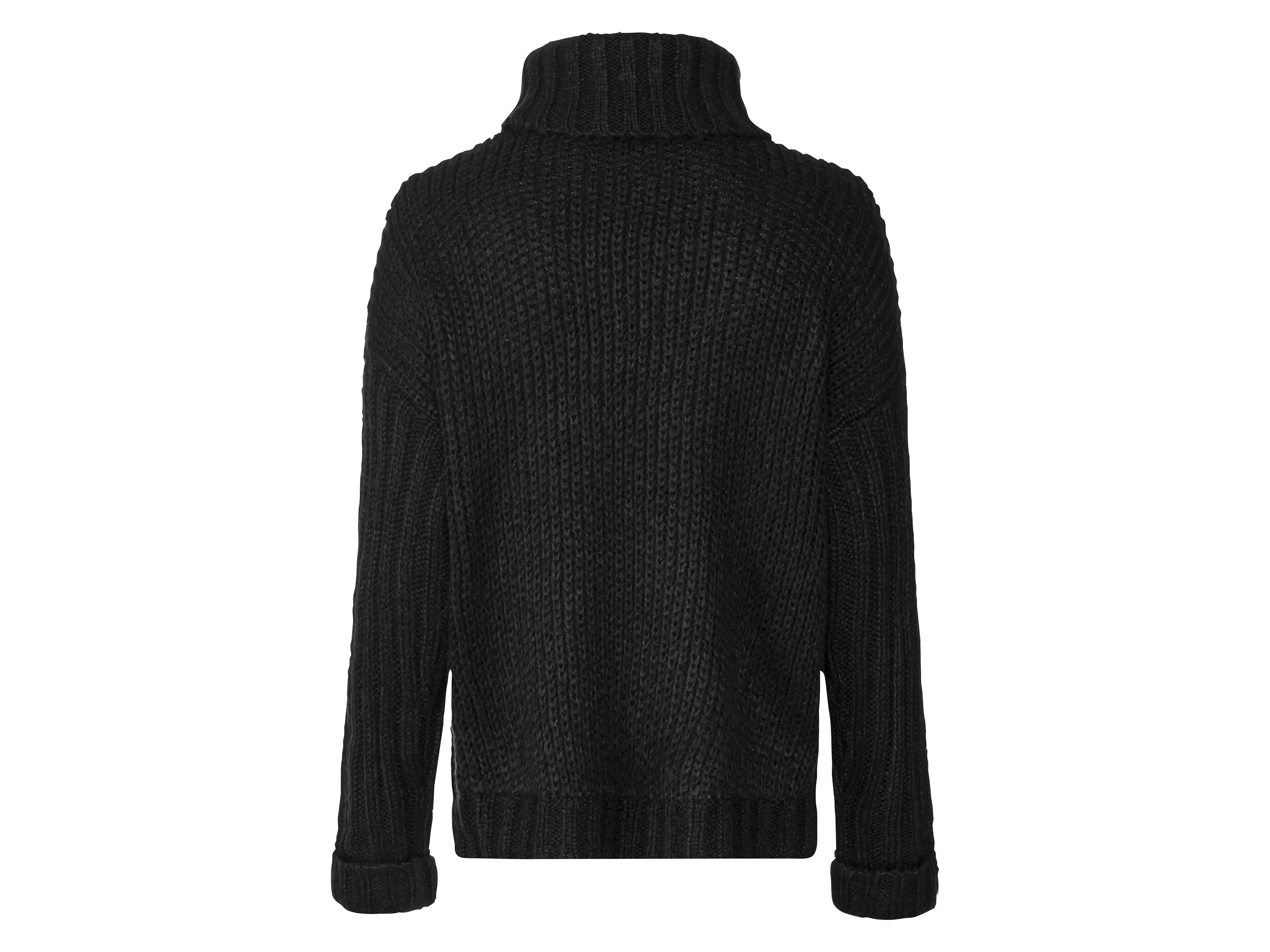 ESMARA® Damen Pullover Grobstrick (Schwarz, XS(32/34)) – Bild 3 von 4