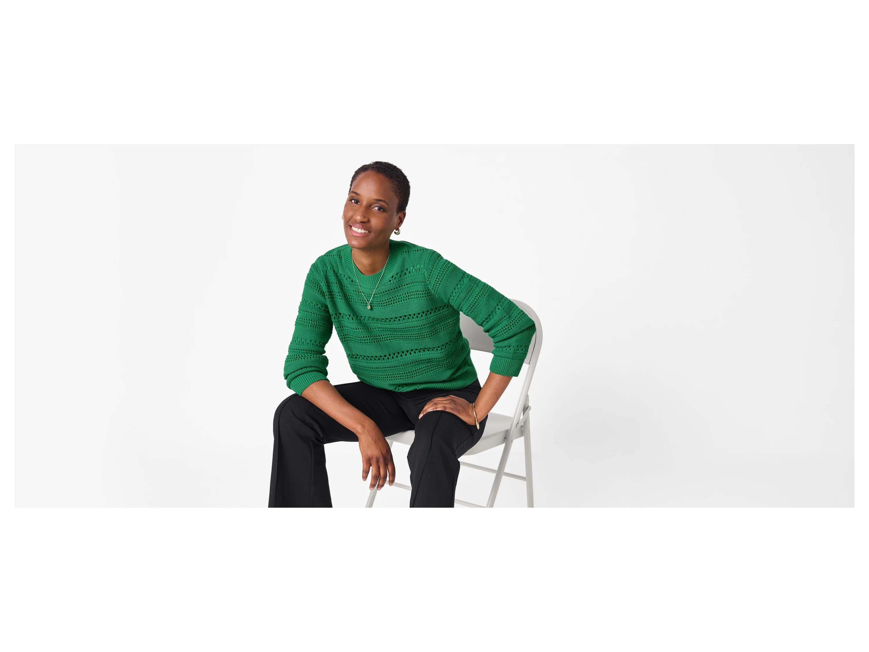 ESMARA® Damen Pullover (Grün, XS(32/34)) – Bild 2 von 4