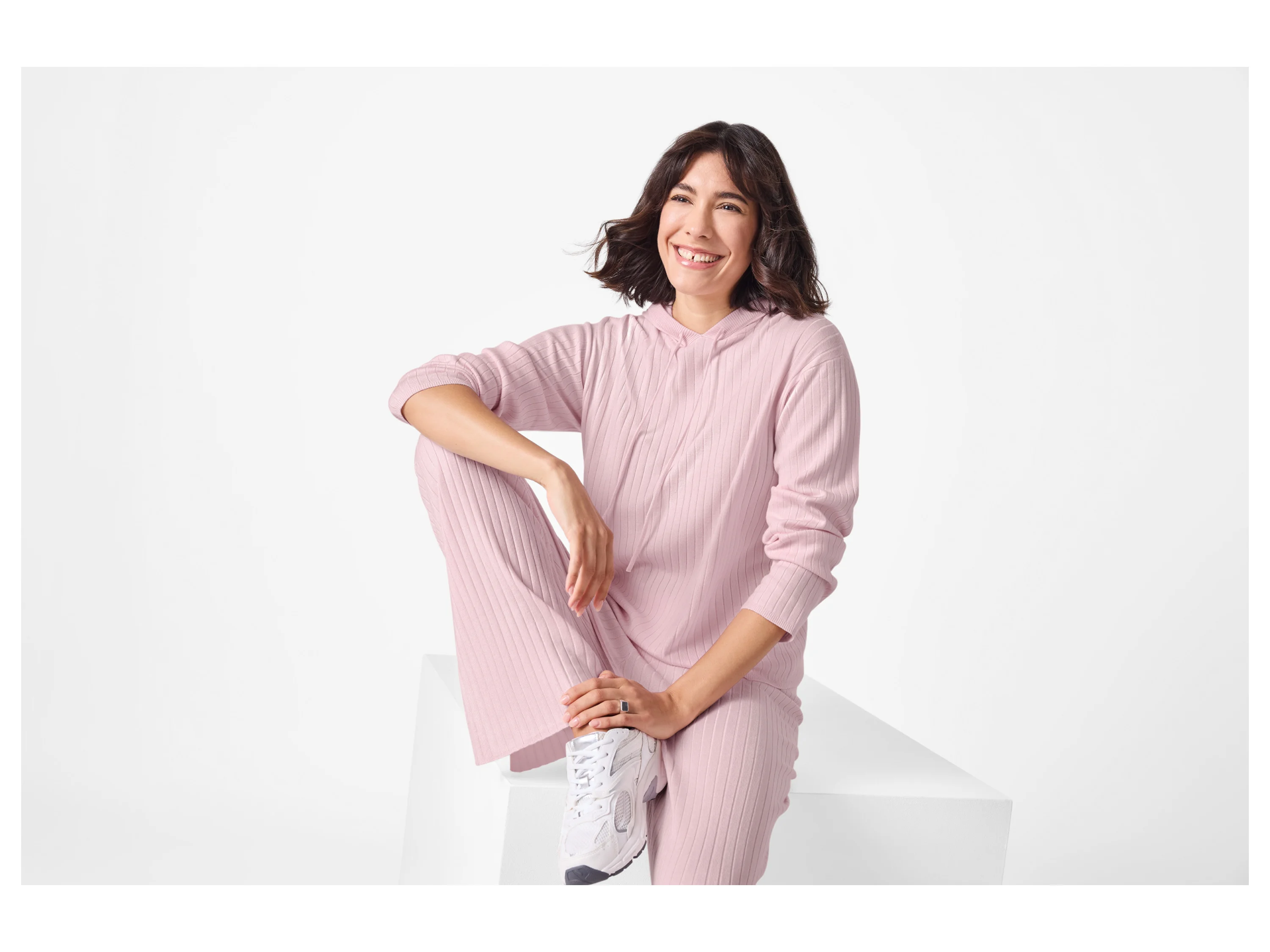 ESMARA® Damen Pullover Kapuze (Pink, S(36/38)) – Bild 2 von 4