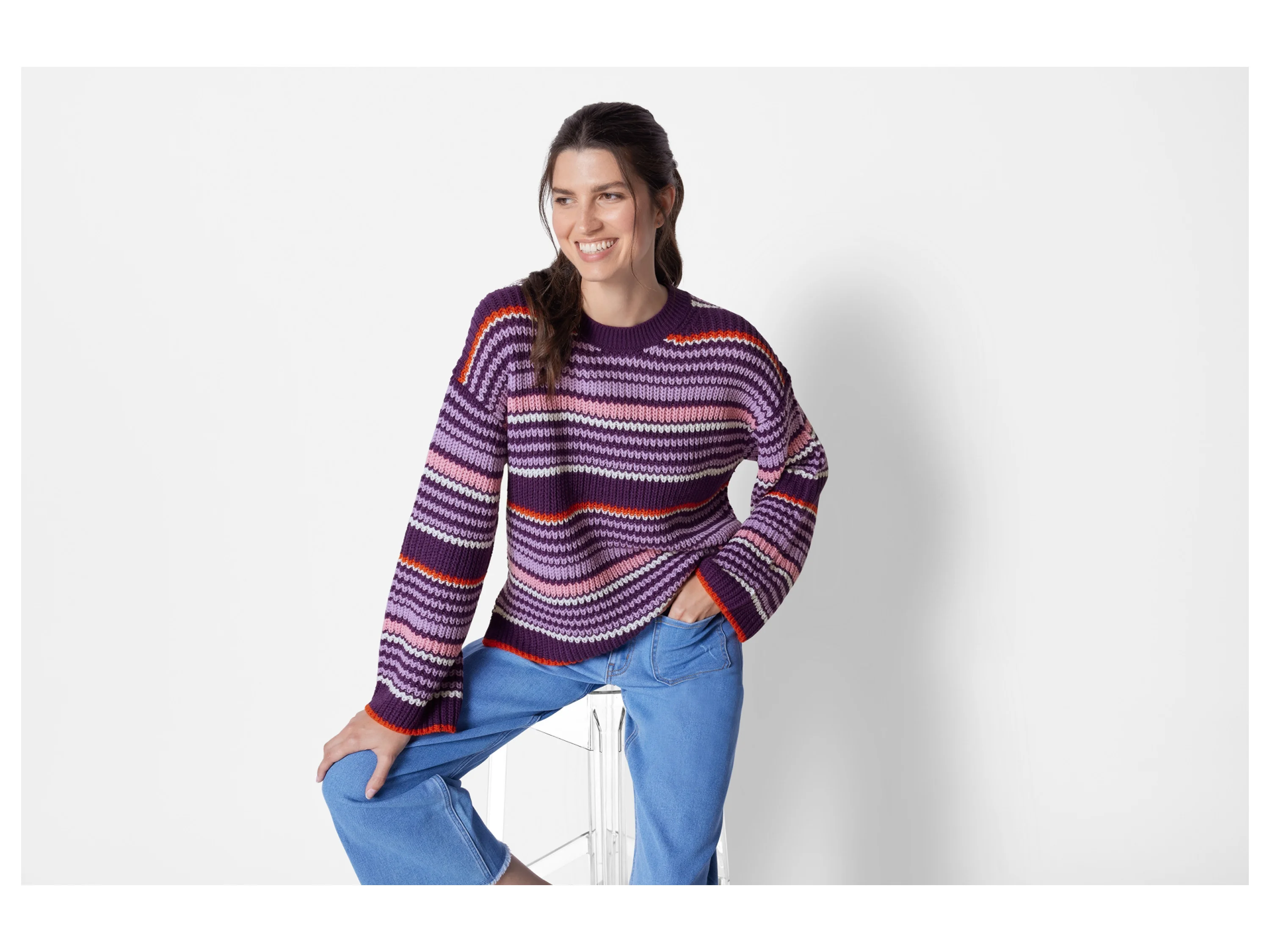 ESMARA® Damen Pullover (Lila, XS(32/34)) – Bild 2 von 4