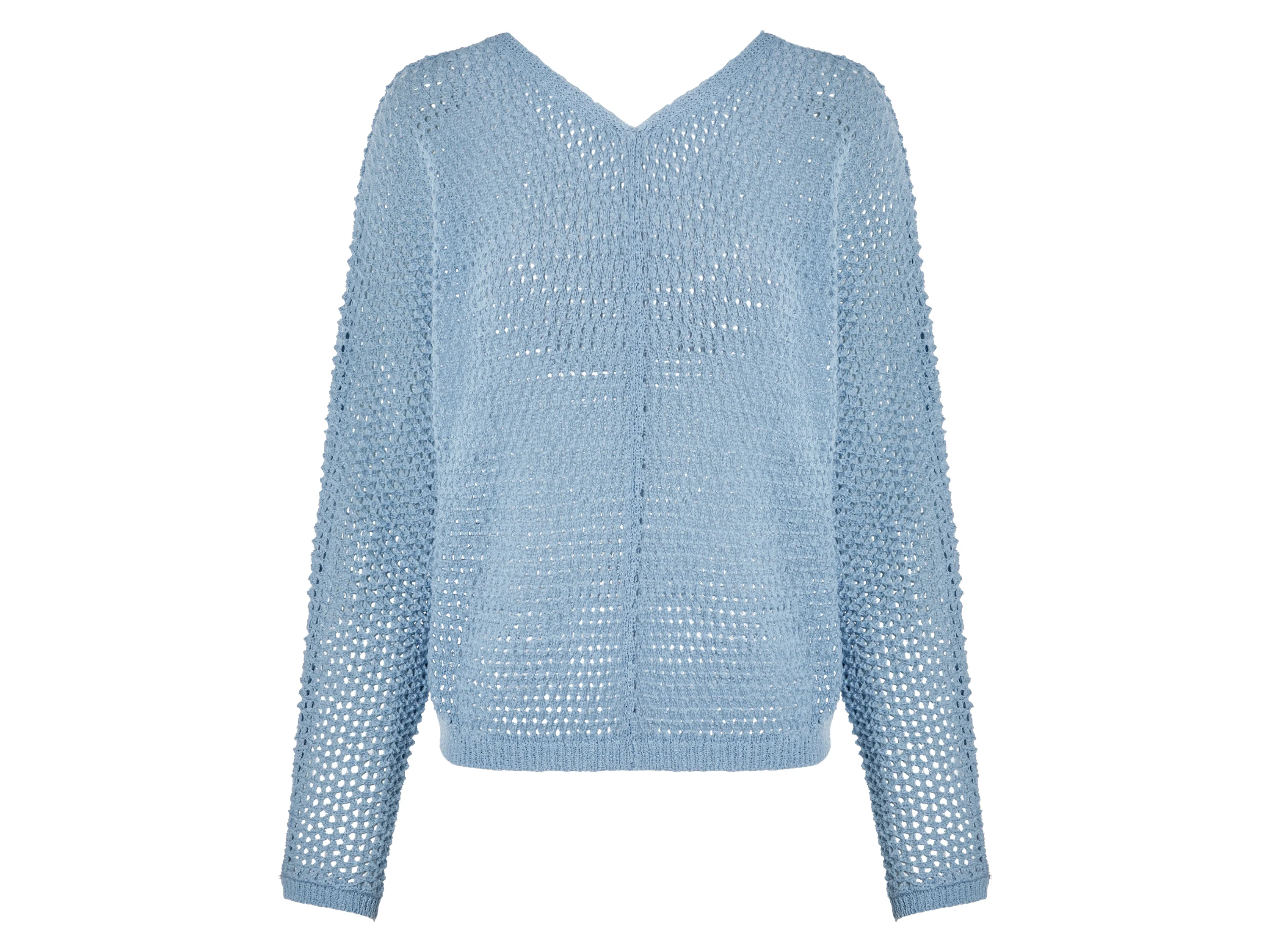 ESMARA® Damen Pullover Lochstrick (Blau, M(40/42)) – Bild 3 von 4