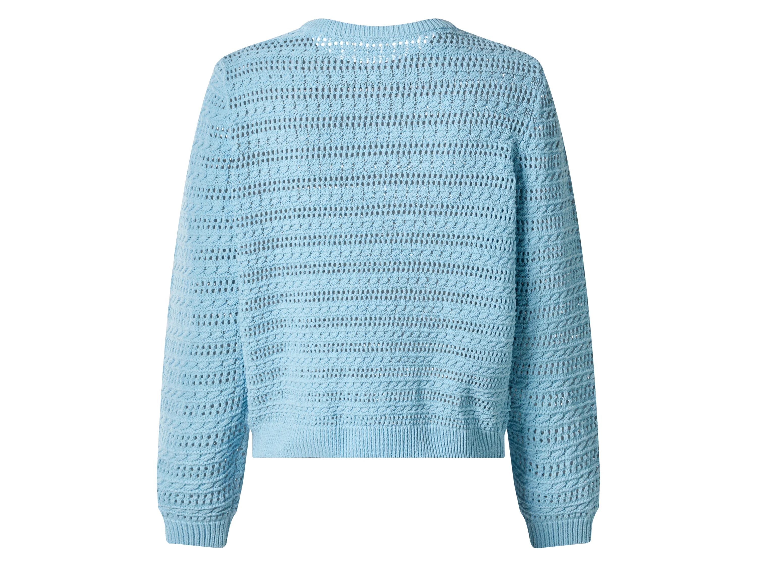 ESMARA® Damen Pullover Lochstrick (Blau, XS(32/34)) – Bild 3 von 4