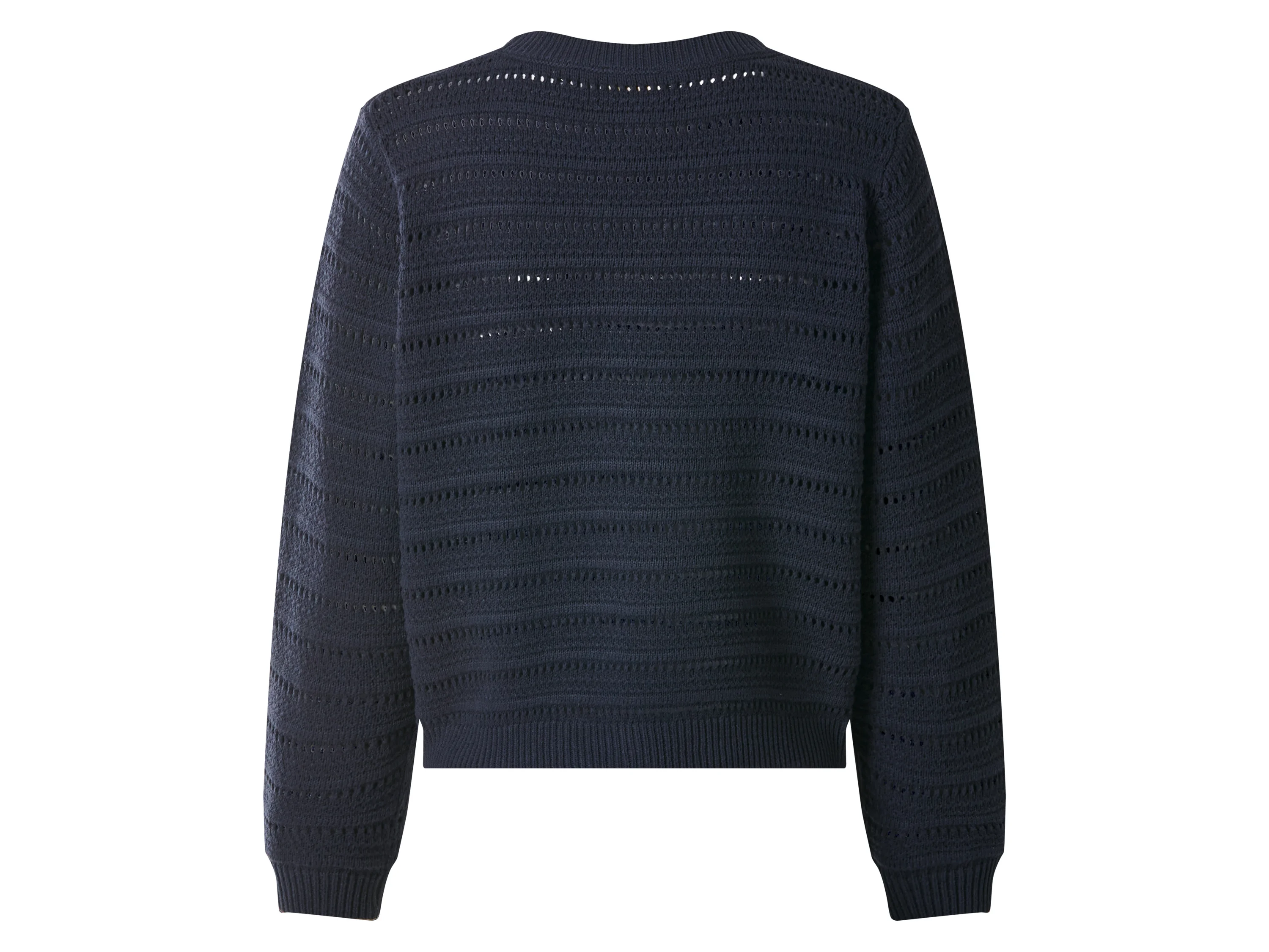 ESMARA® Damen Pullover Lochstrick (Navy, XS(32/34)) – Bild 3 von 3