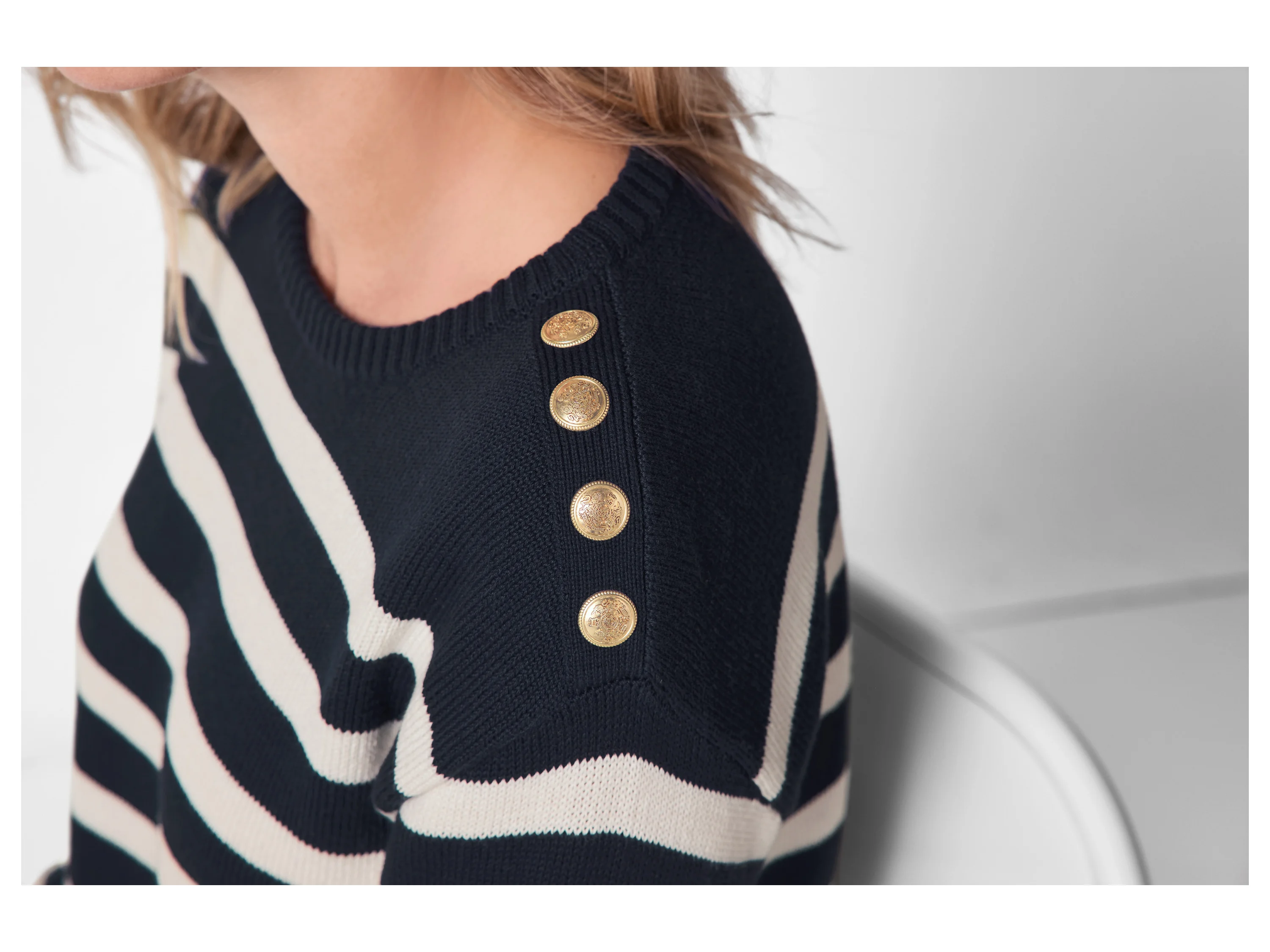 ESMARA® Damen Pullover (Navy, M(40/42)) – Bild 4 von 4
