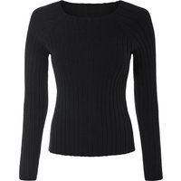 ESMARA® Damen Pullover Rippe (Schwarz, L (44/46))