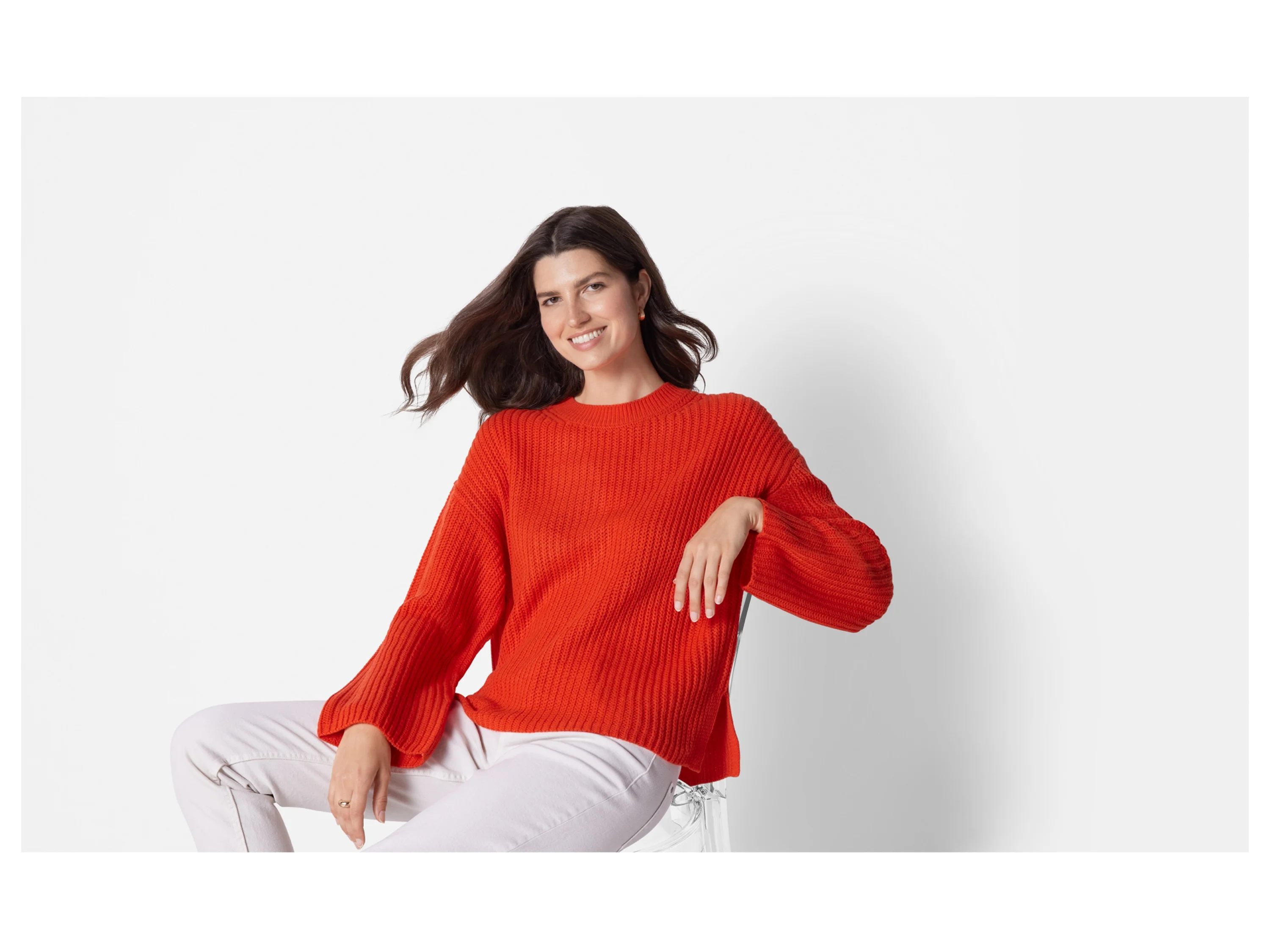 ESMARA® Damen Pullover (Rot, XS(32/34)) – Bild 2 von 4