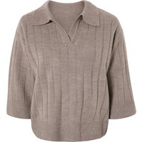 ESMARA® Damen Pullover Strick (Beige, XS(32/34))