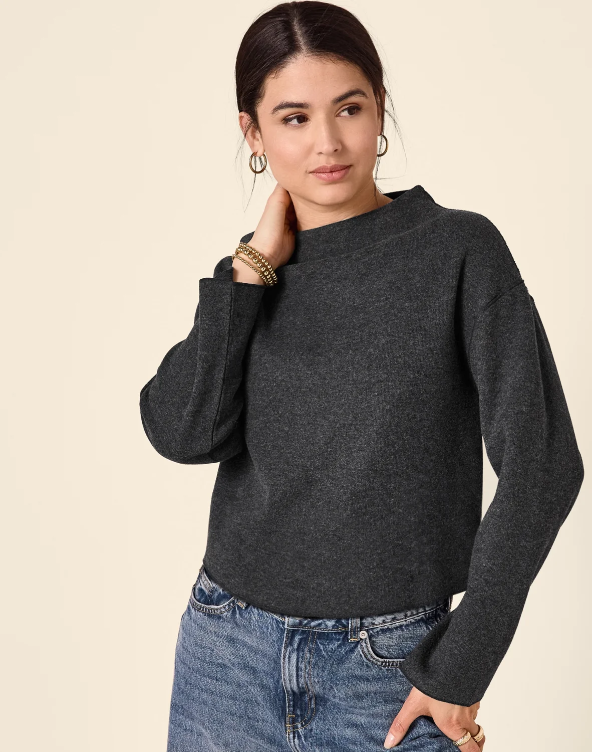 ESMARA® Damen Pullover Strick (Schwarz, S(36/38)) – Bild 2 von 4