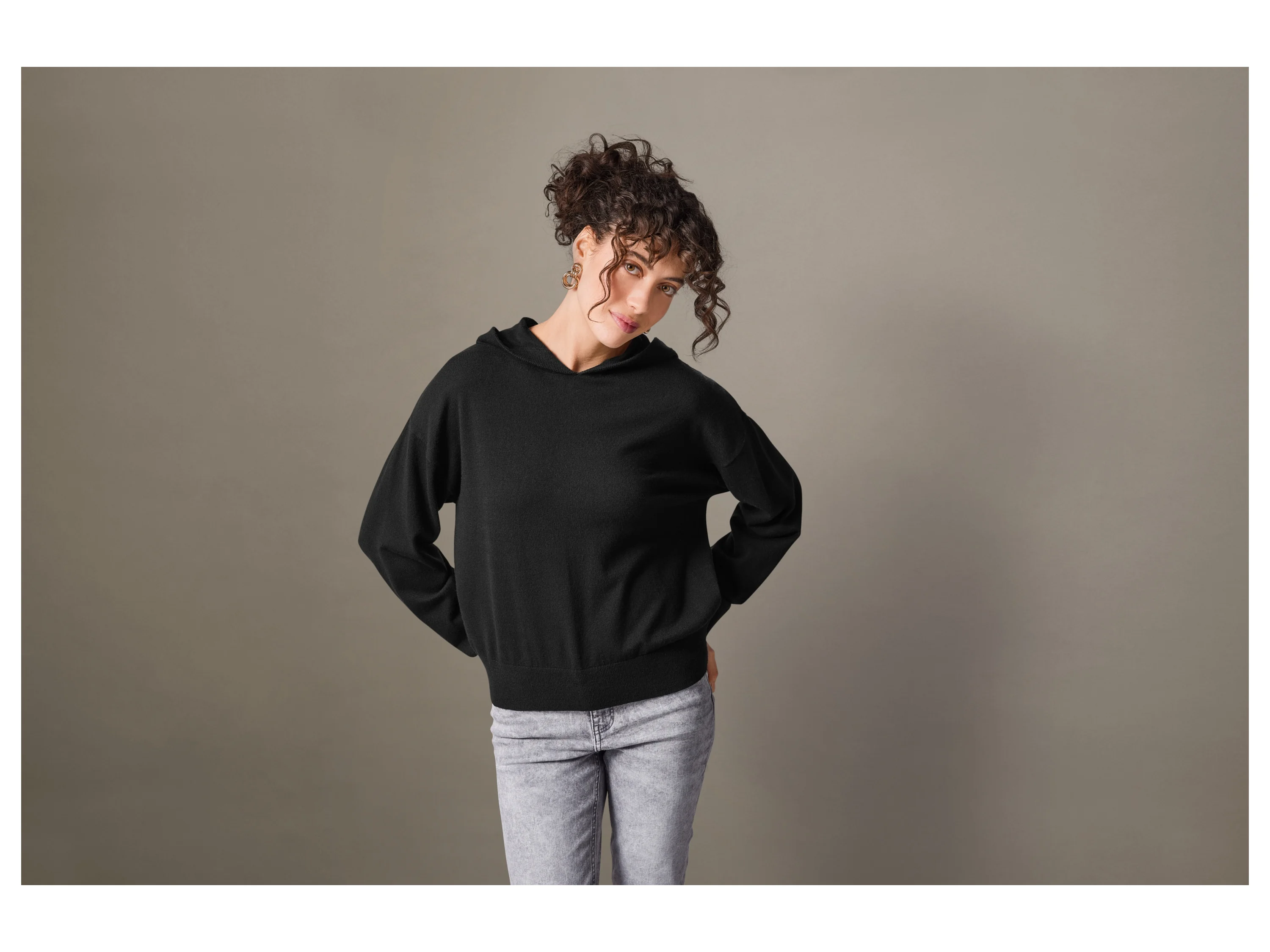ESMARA® Damen Pullover Strick (Schwarz, S(36/38)) – Bild 2 von 3