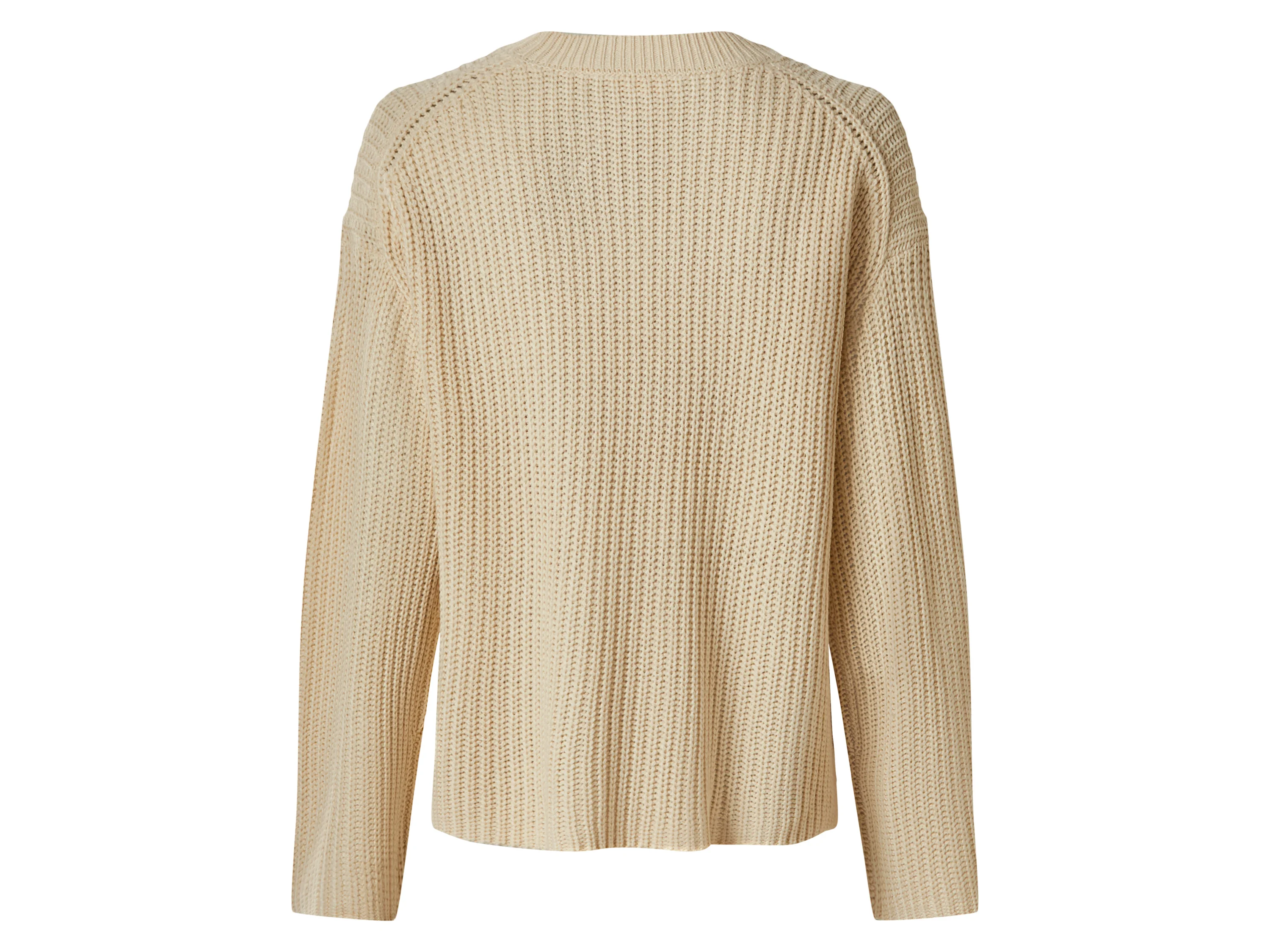 ESMARA® Damen Pullover Strukturstrick (Beige, S(36/38)) – Bild 3 von 4