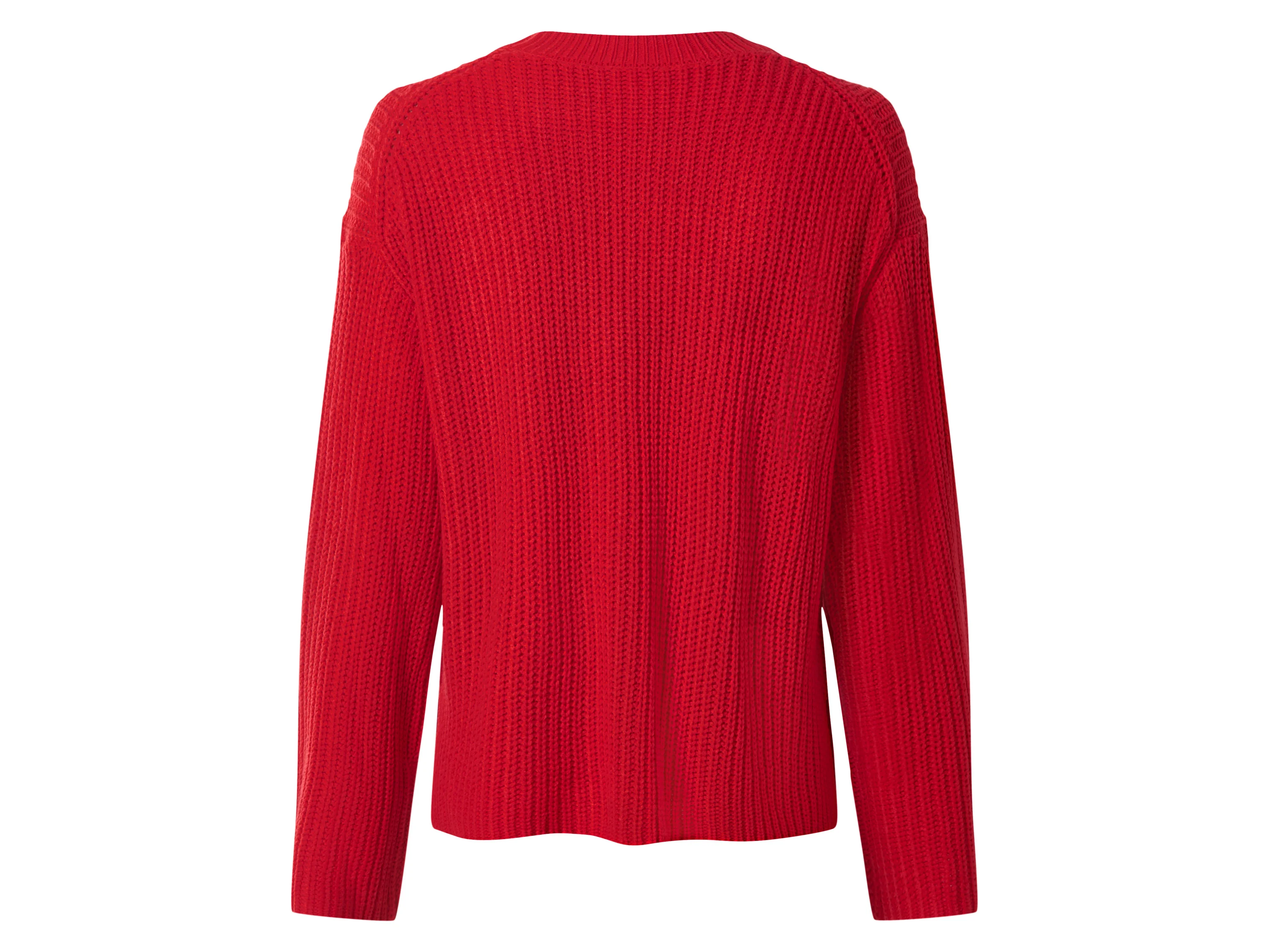 ESMARA® Damen Pullover Strukturstrick (Rot, M(40/42)) – Bild 3 von 4