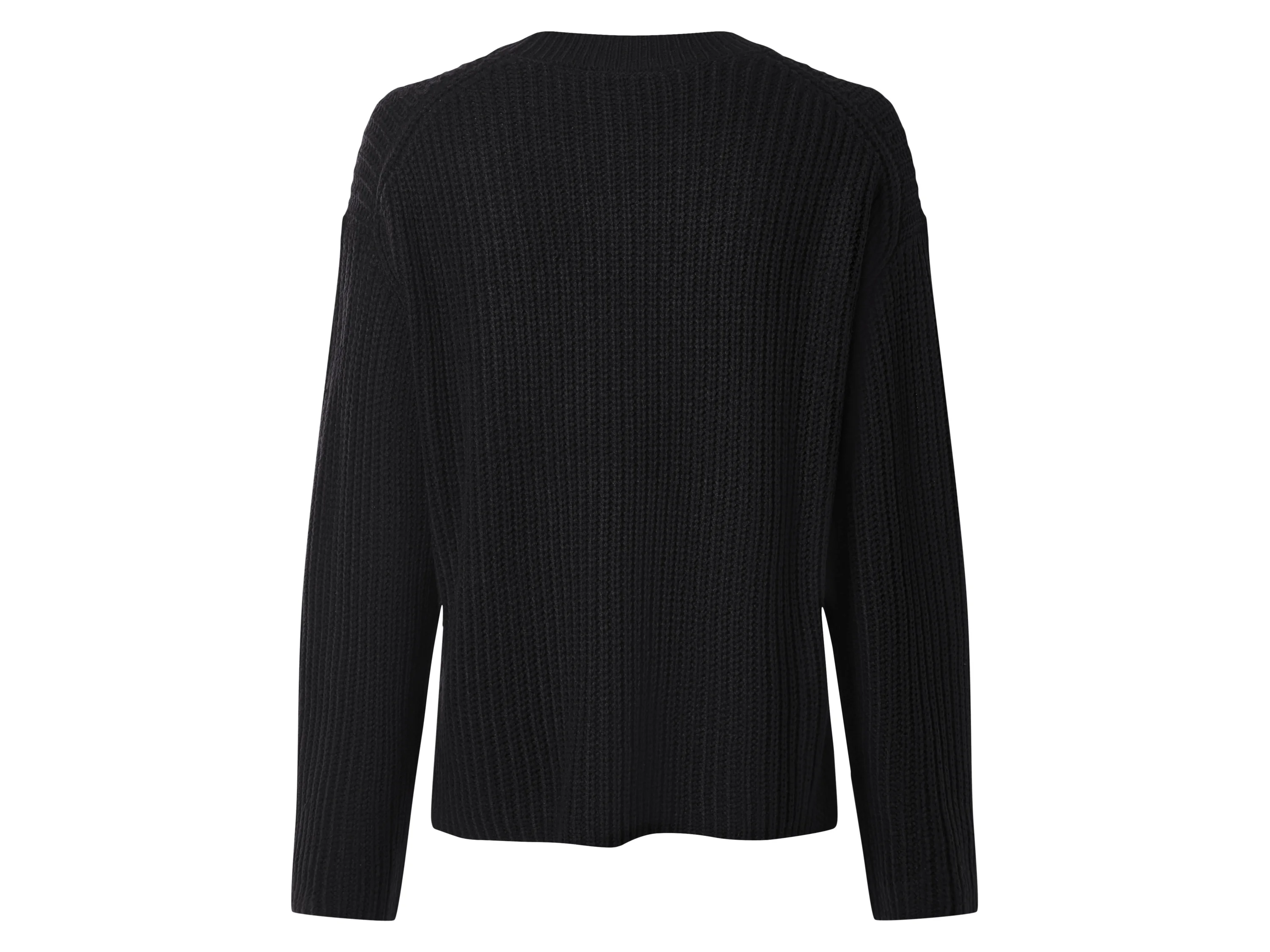 ESMARA® Damen Pullover Strukturstrick (Schwarz, M(40/42)) – Bild 3 von 4
